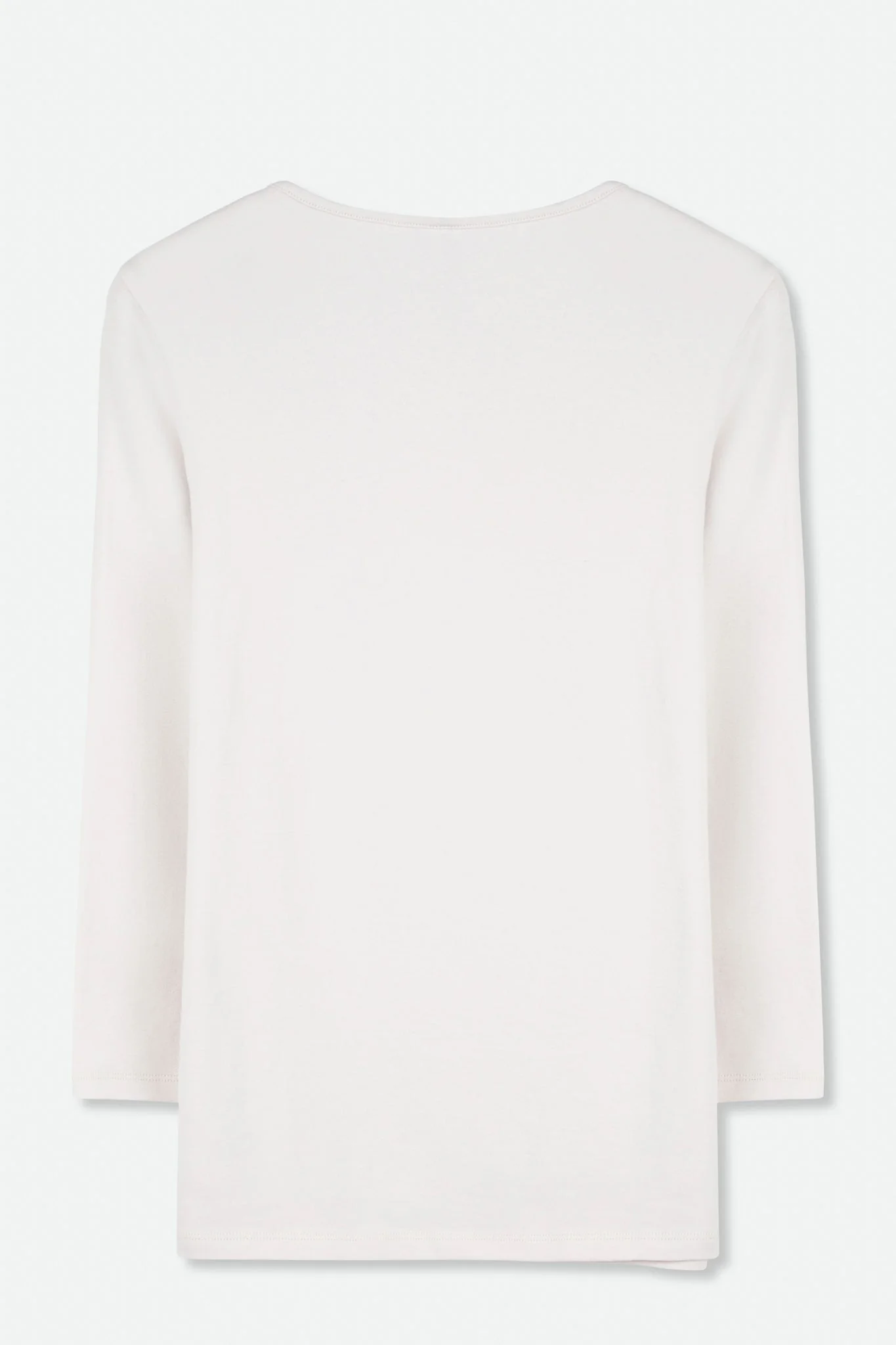 THREE-QUARTER SLEEVE BATEAU IN PIMA COTTON STRETCH - Image 3