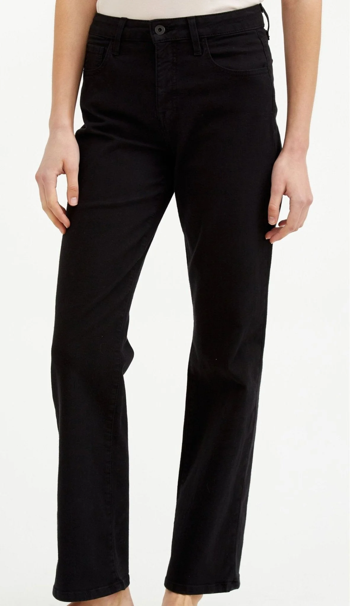 BOOT-CUT FIVE POCKET PANT IN GARMENT DYE STRETCH DENIM - Image 2