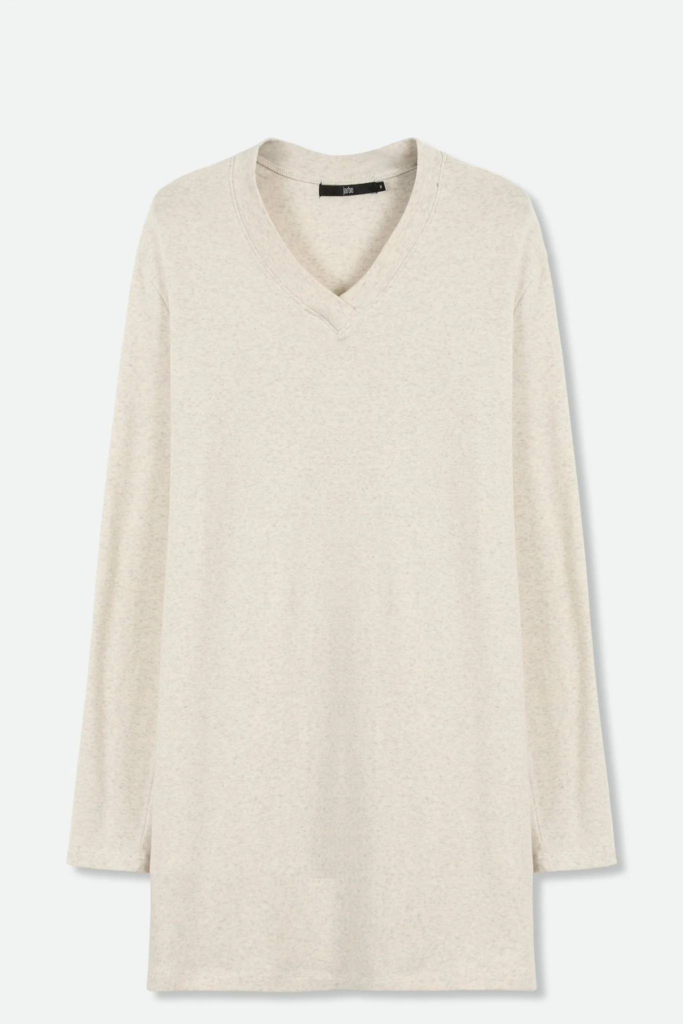 A LINE V NECK LONG SLEEVE TUNIC IN HEATHERED PIMA COTTON STRETCH - Image 6