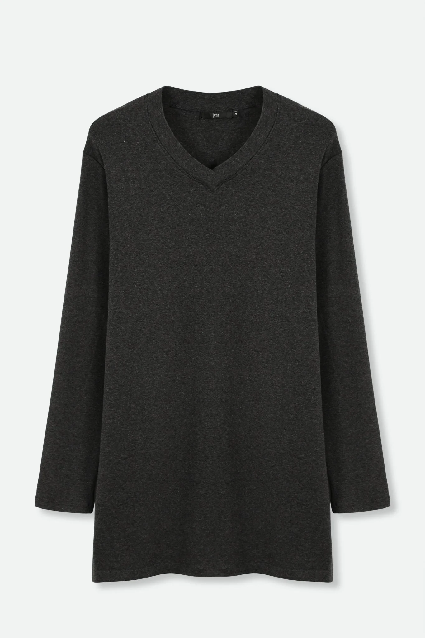 A LINE V NECK LONG SLEEVE TUNIC IN HEATHERED PIMA COTTON STRETCH - Image 9