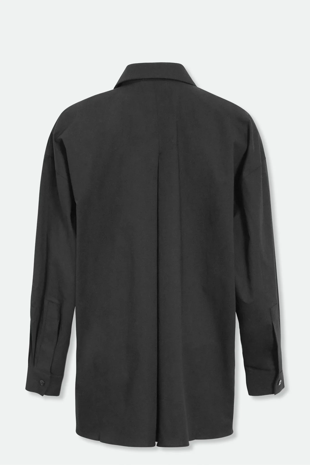 ADDIE SHIRT WITH PATCH POCKETS IN ITALIAN COTTON BLACK - Image 2