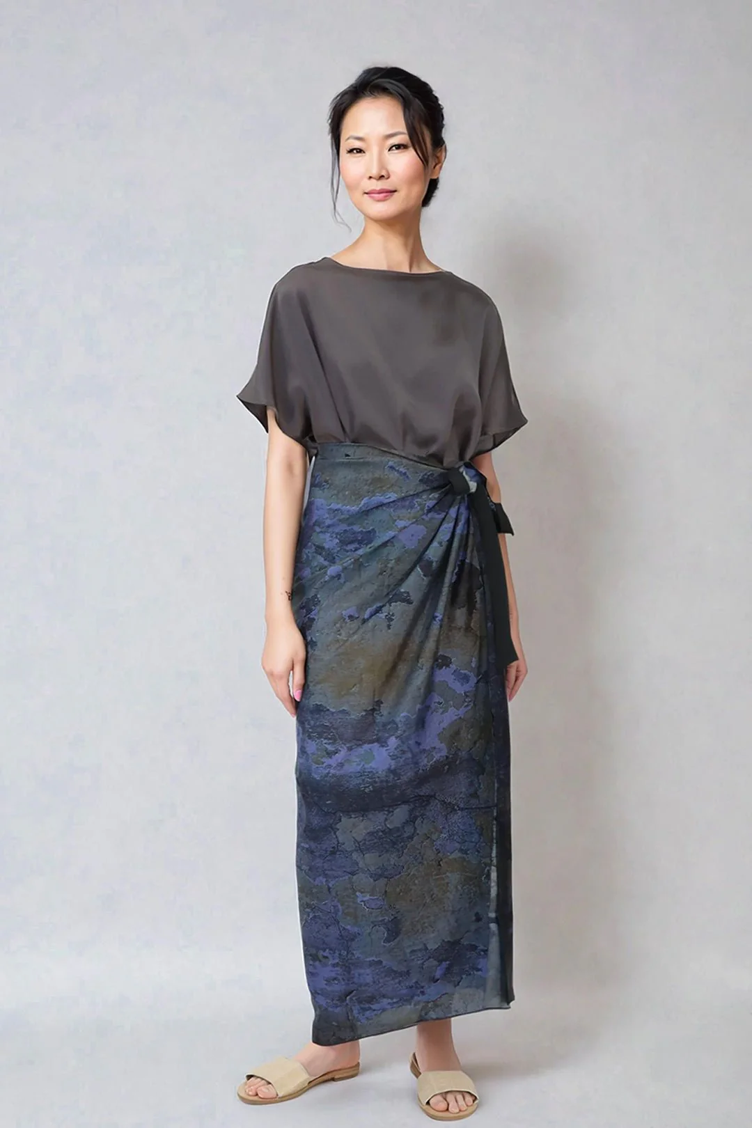 ALBA BLOUSE IN SILK CHARMEUSE - Image 4