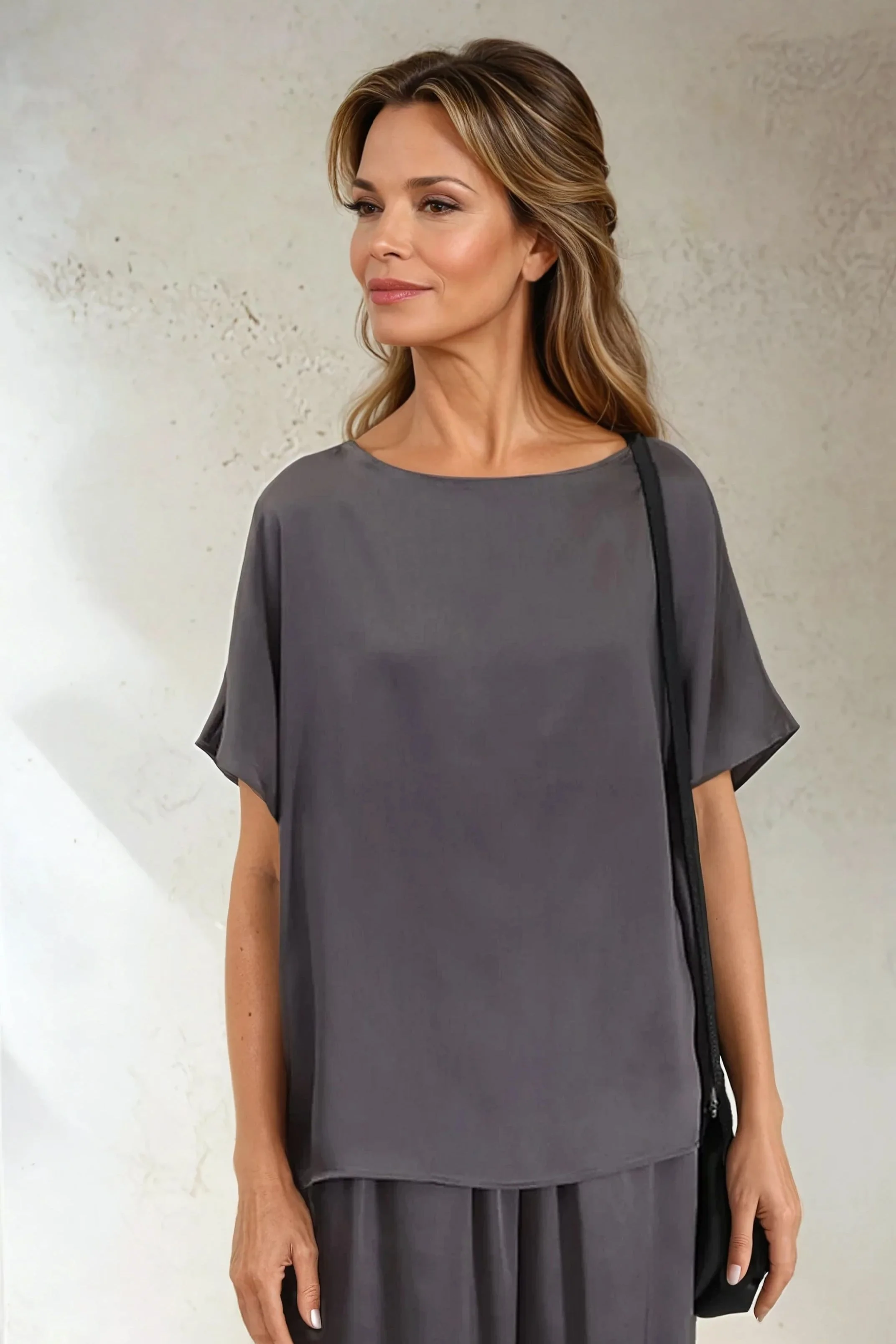 ALBA BLOUSE IN SILK CHARMEUSE - Image 5