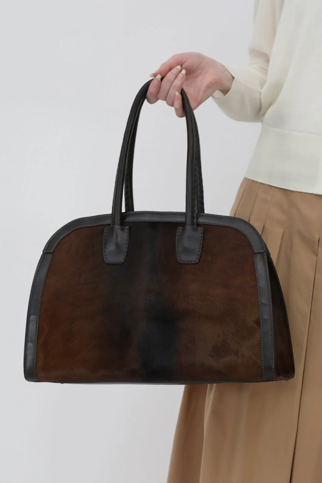 ARDEN 15 BAG IN ITALIAN BRINDLED HAIRCALF TRIM DETAIL - Image 2