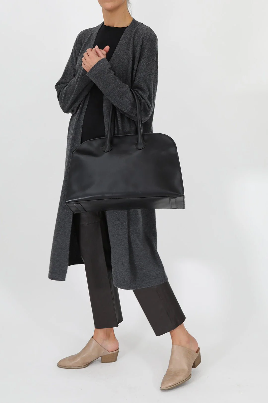 ARDEN HANDBAG IN BLACK ITALIAN LEATHER - Image 5