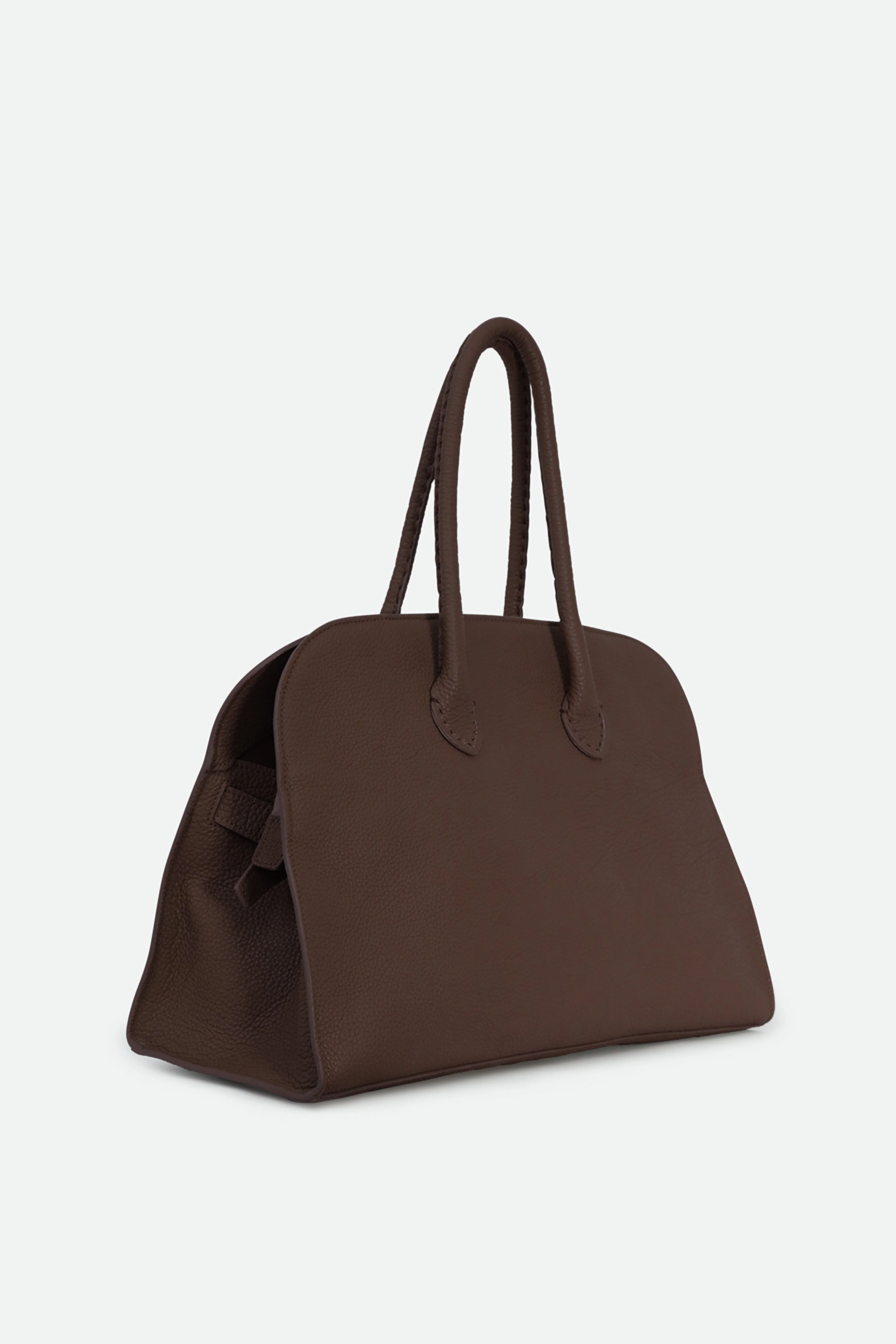 ARDEN HANDBAG IN ITALIAN LEATHER CHOCOLATE - Image 2