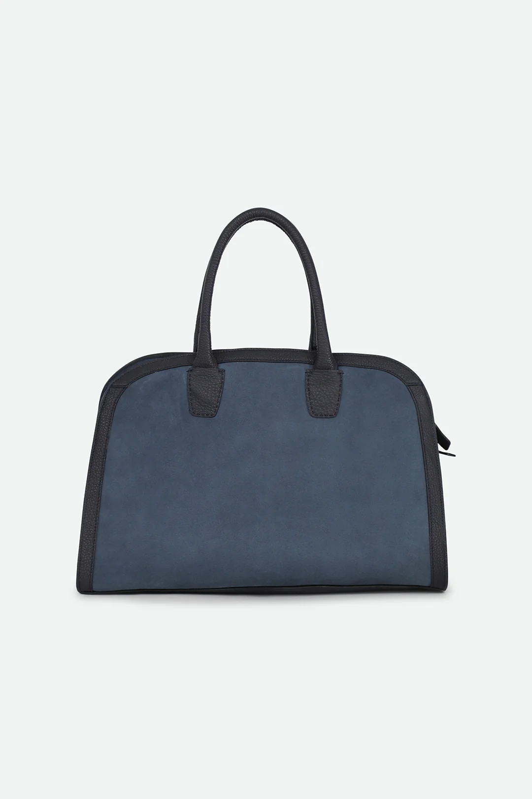 ARDEN HANDBAG IN ITALIAN SUEDE NAVY TRIM