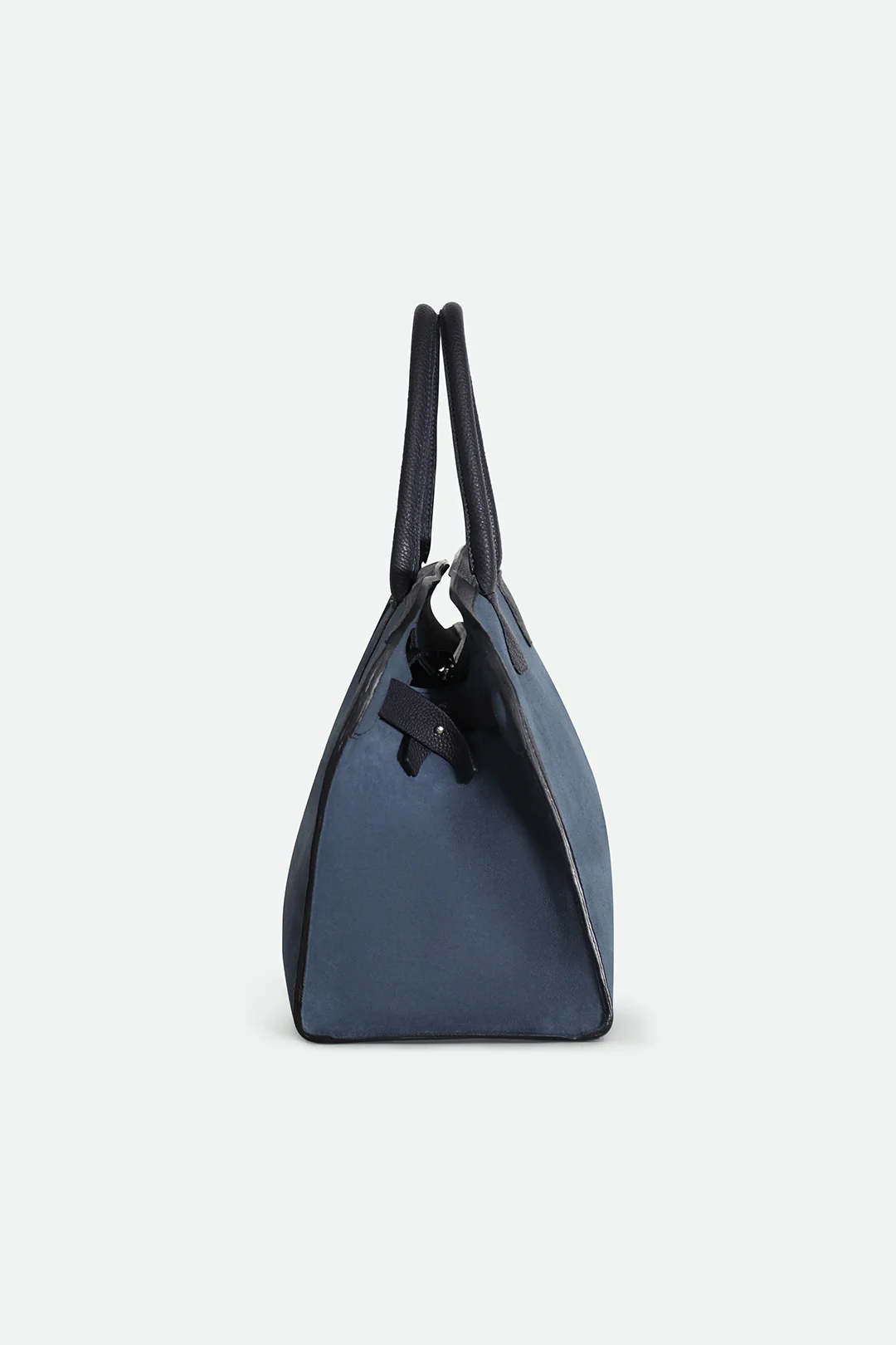 ARDEN HANDBAG IN ITALIAN SUEDE NAVY TRIM - Image 4