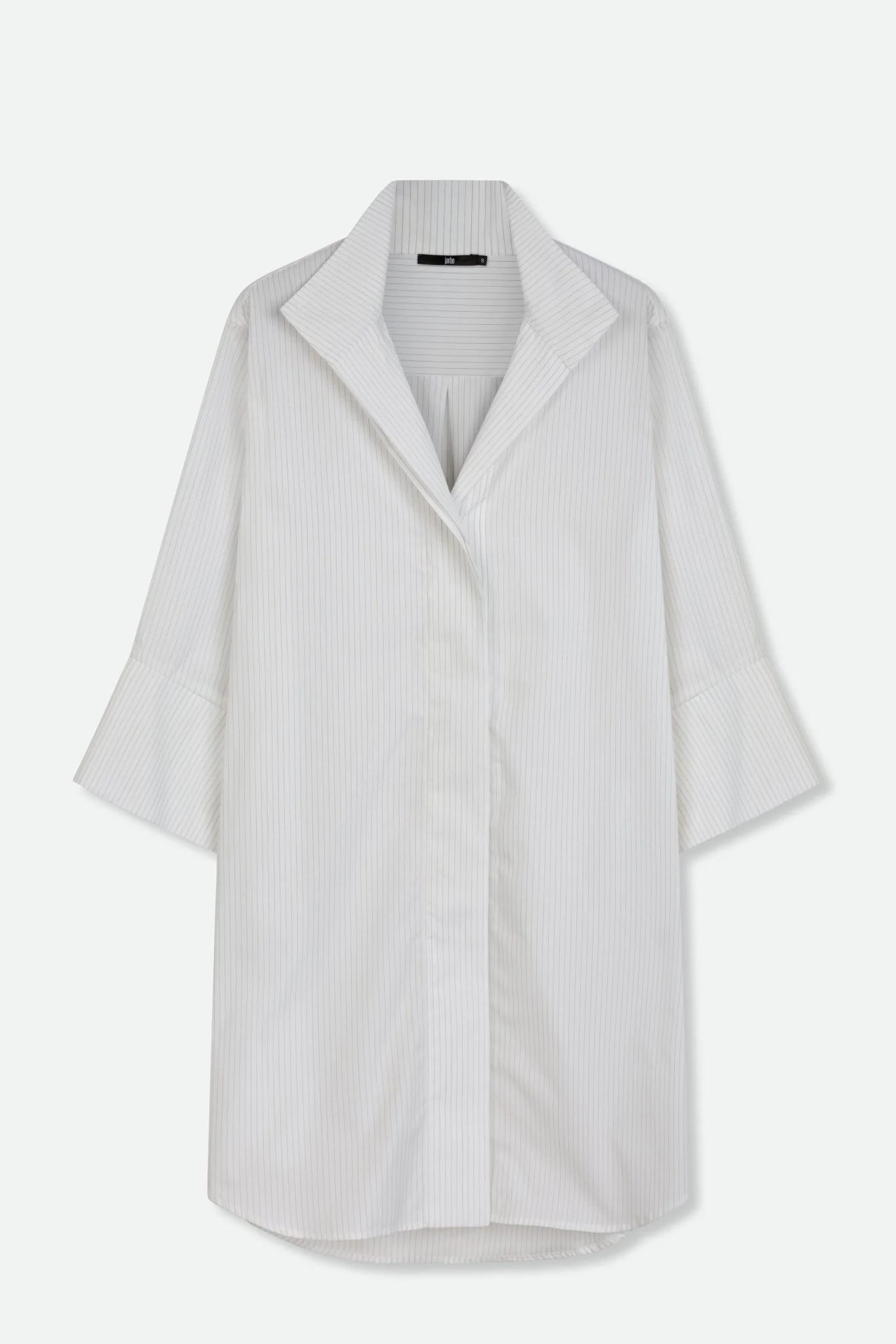ARIANA WIDE CUFF TUNIC SHIRT IN ITALIAN COTTON - Image 2