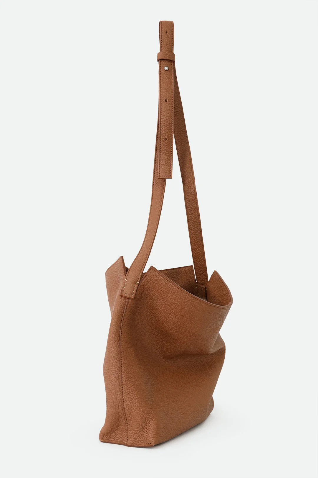 VINCENZA ITALIAN LEATHER BUCKET BAG NATURAL CUOIO - Image 2
