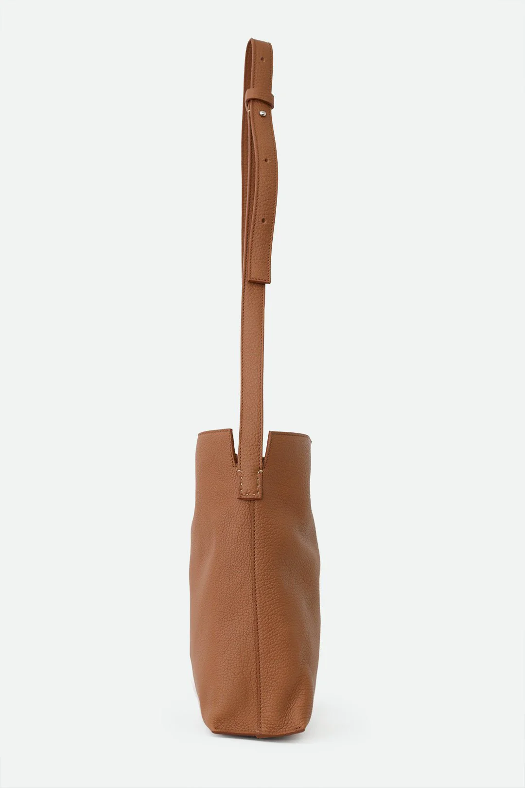 VINCENZA ITALIAN LEATHER BUCKET BAG NATURAL CUOIO - Image 3