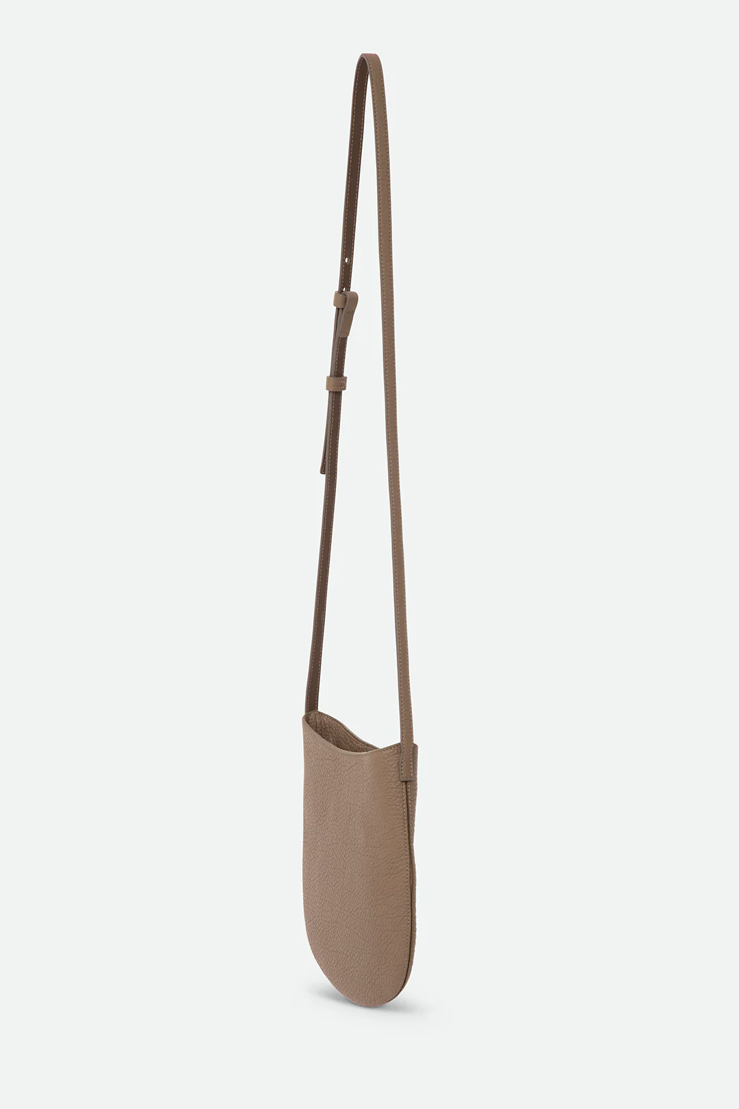 ASTRA ITALIAN LEATHER CROSSBODY TAUPE - Image 3