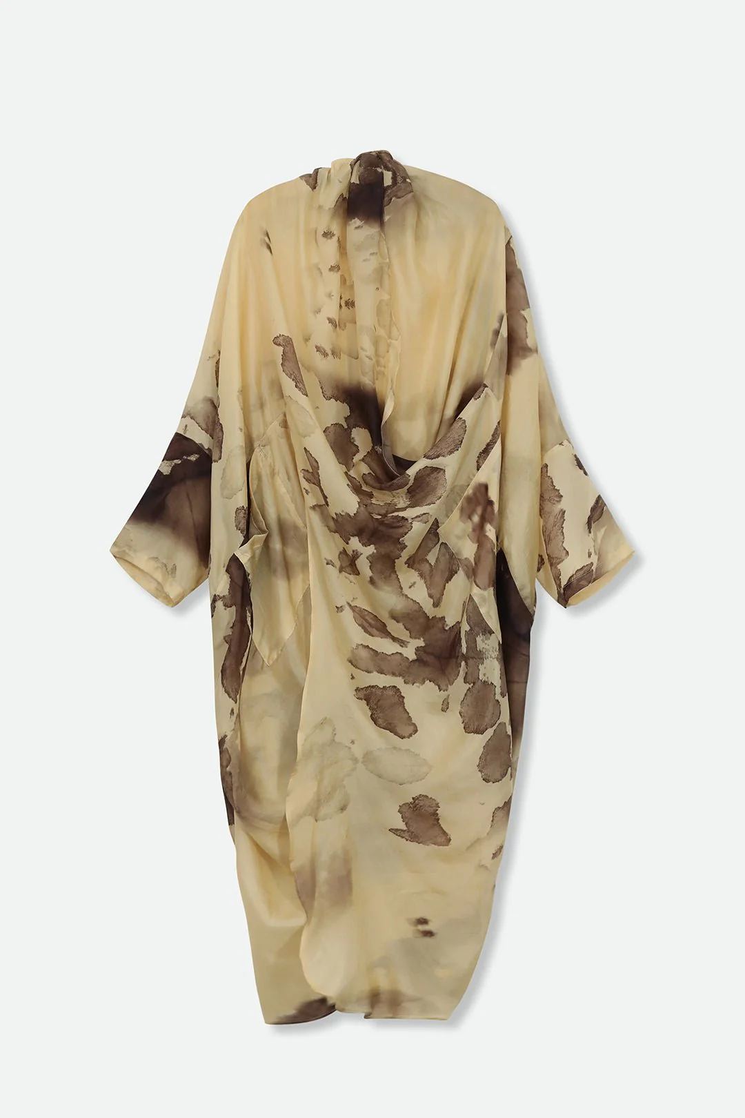 ATHENA CAPE WRAP IN SILK VOILE IN SUMMER SUNSET - Image 3