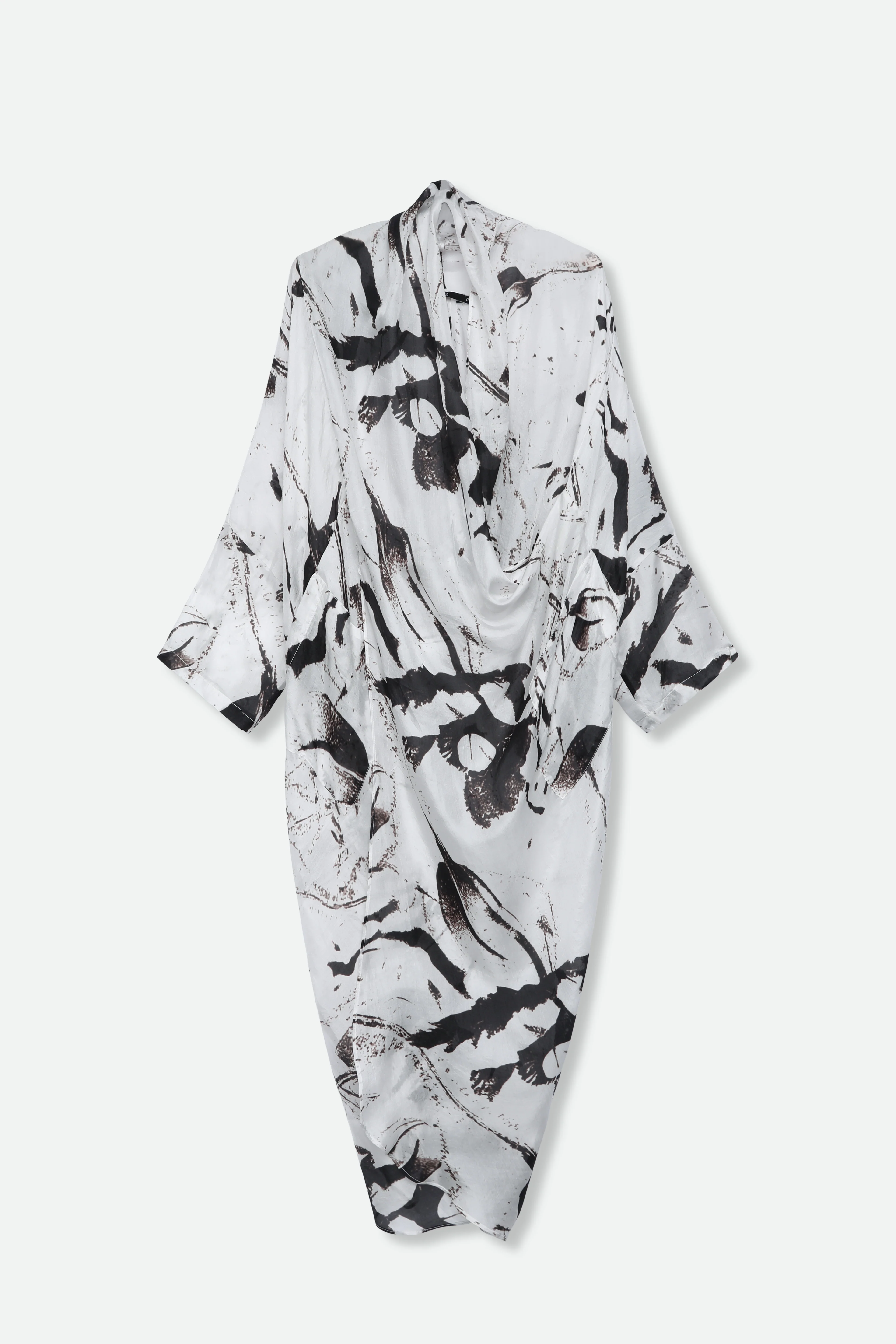 ATHENA CAPE WRAP IN SILK VOILE IN TRACE OF SPRING