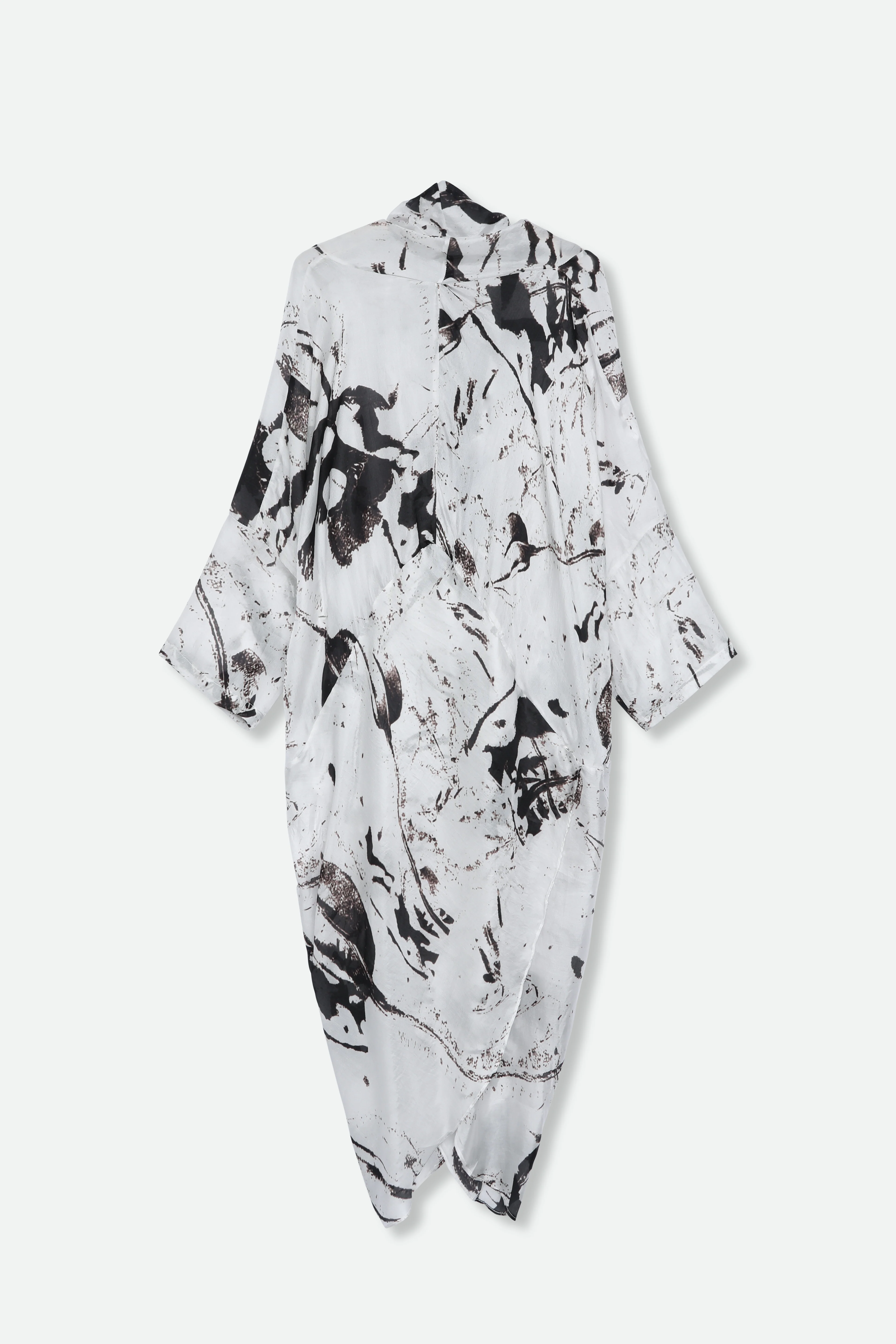 ATHENA CAPE WRAP IN SILK VOILE IN TRACE OF SPRING - Image 2