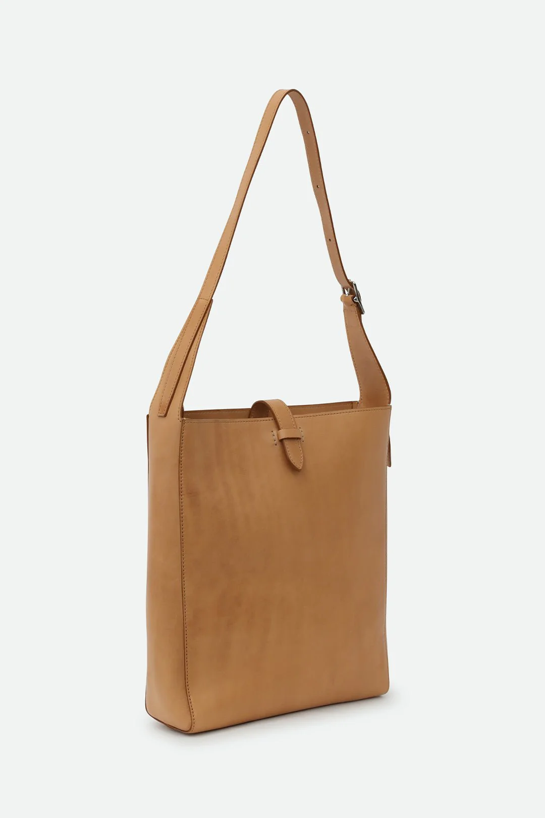 BRIAR ITALIAN LEATHER BUCKET BAG NATURAL - Image 3