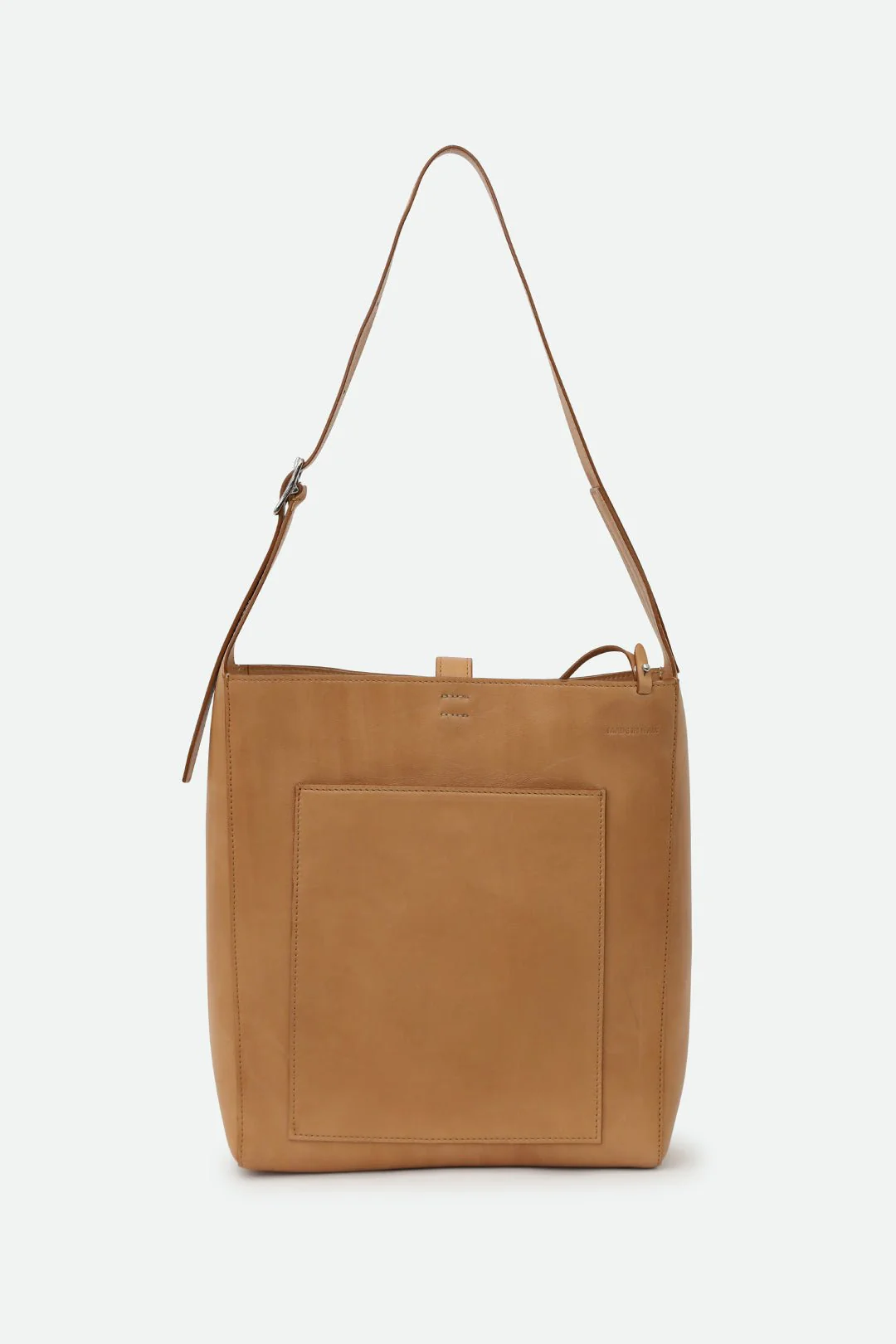 BRIAR ITALIAN LEATHER BUCKET BAG NATURAL - Image 5