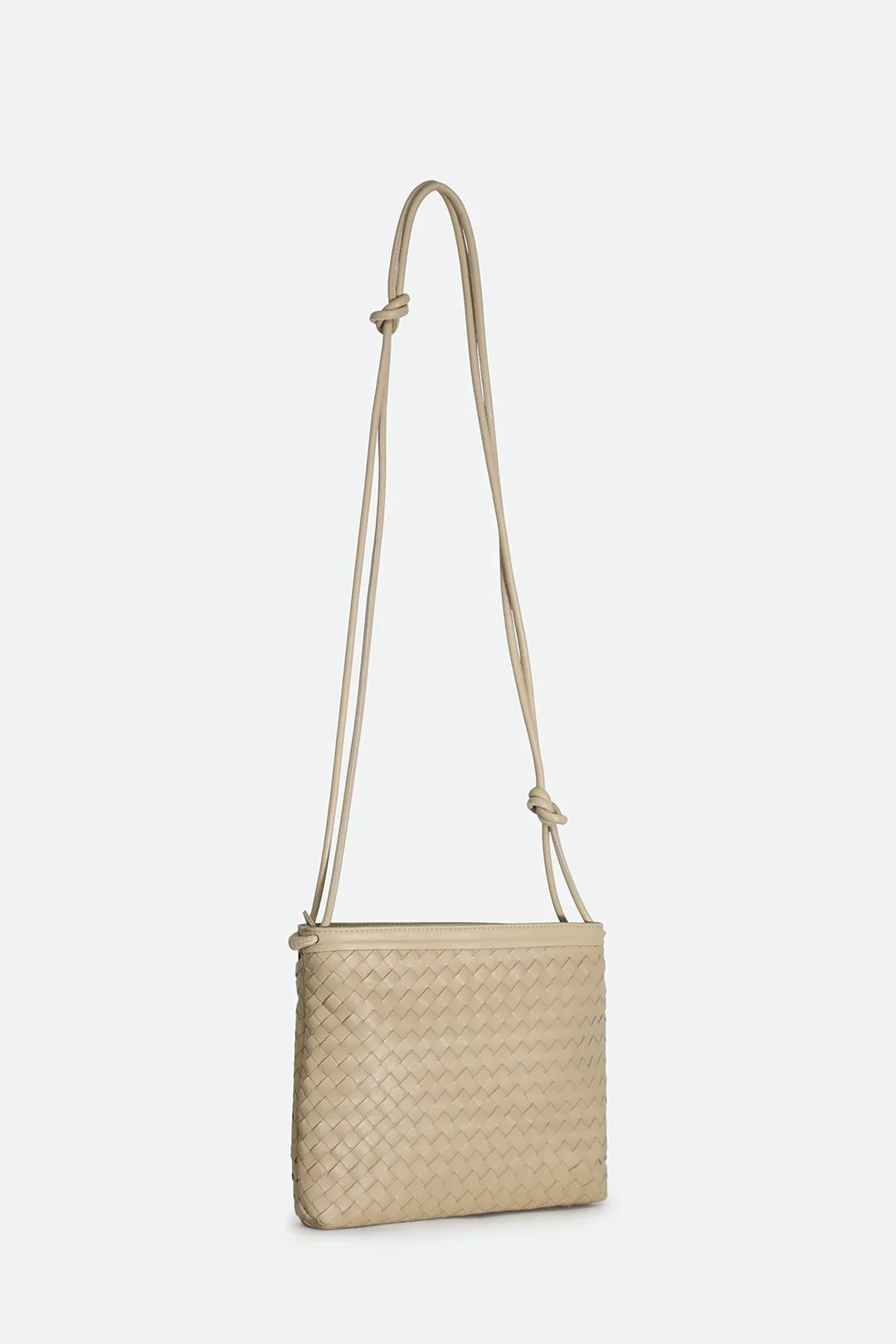 BELLIZZI BAG IN WOVEN ITALIAN LEATHER ECRU - Image 3