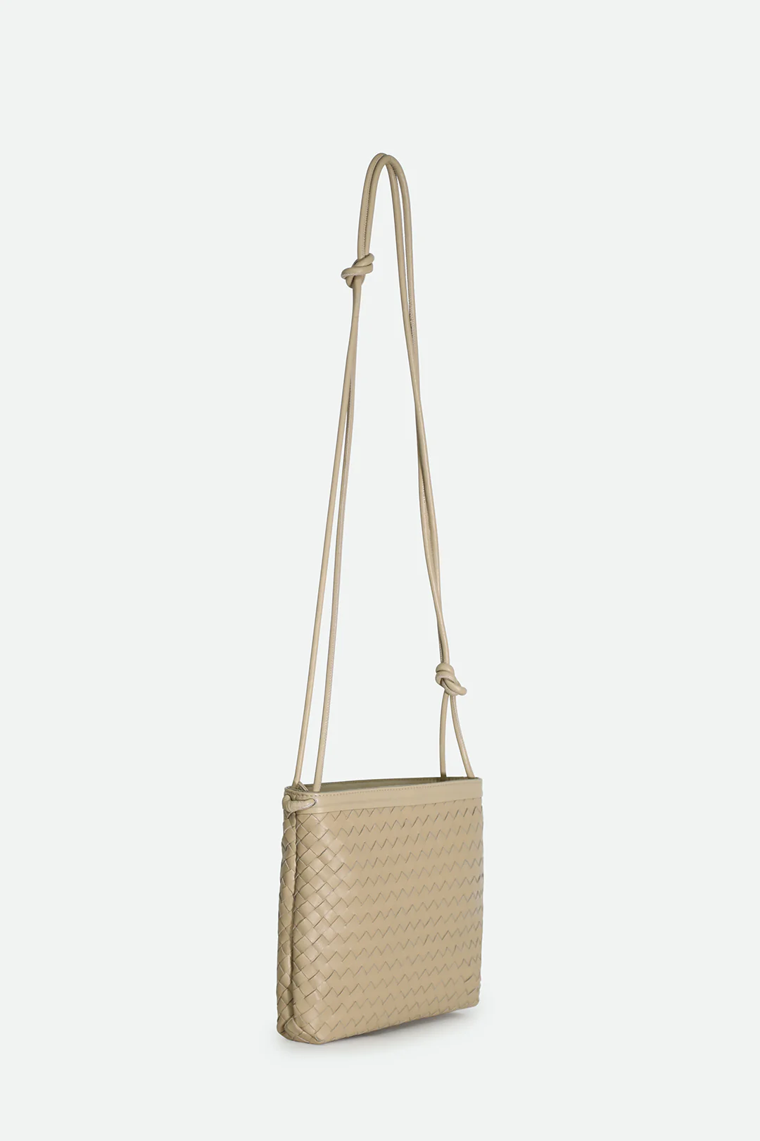 BELLIZZI BAG IN WOVEN ITALIAN LEATHER ECRU - Image 4