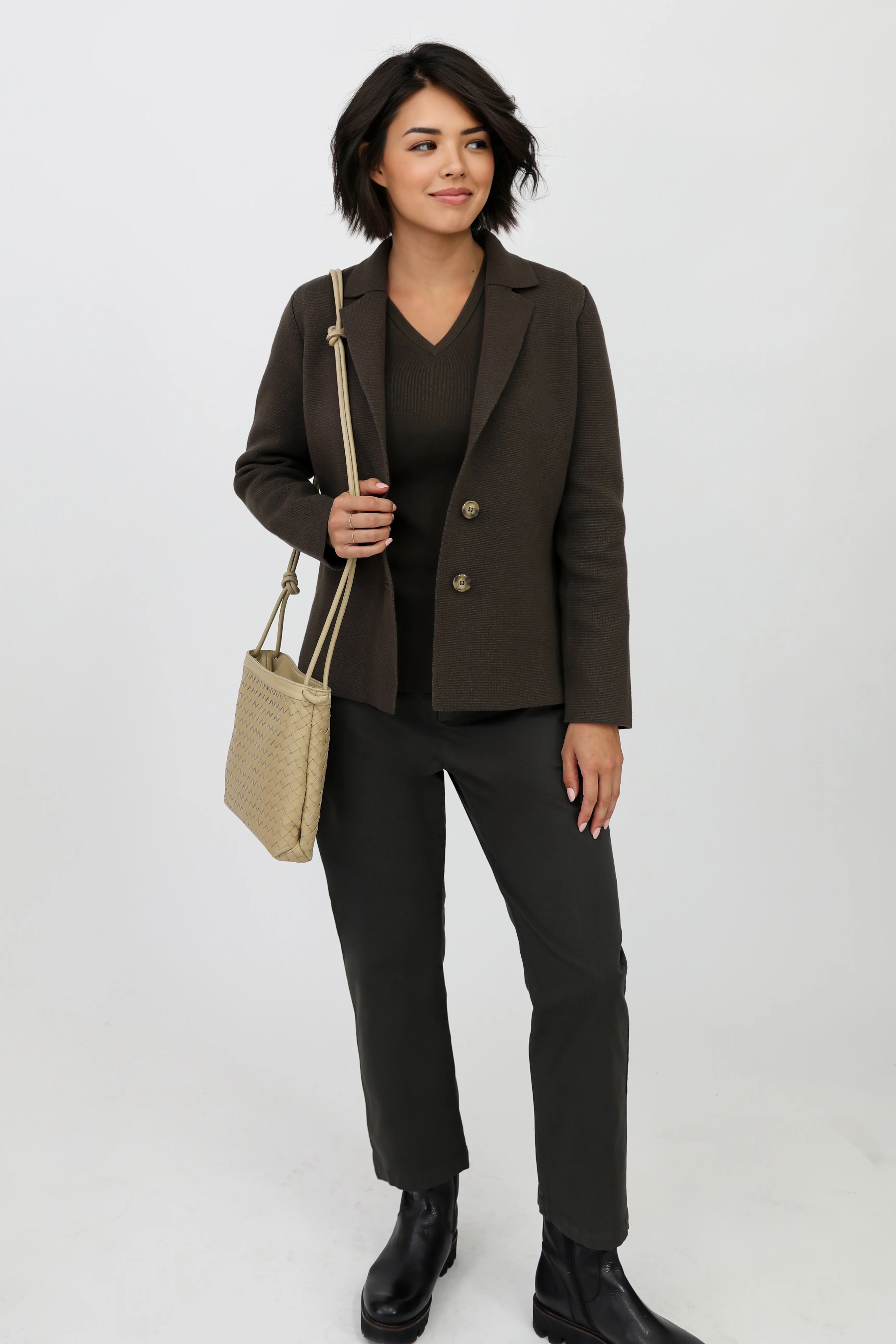 BELLIZZI BAG IN WOVEN ITALIAN LEATHER ECRU - Image 5