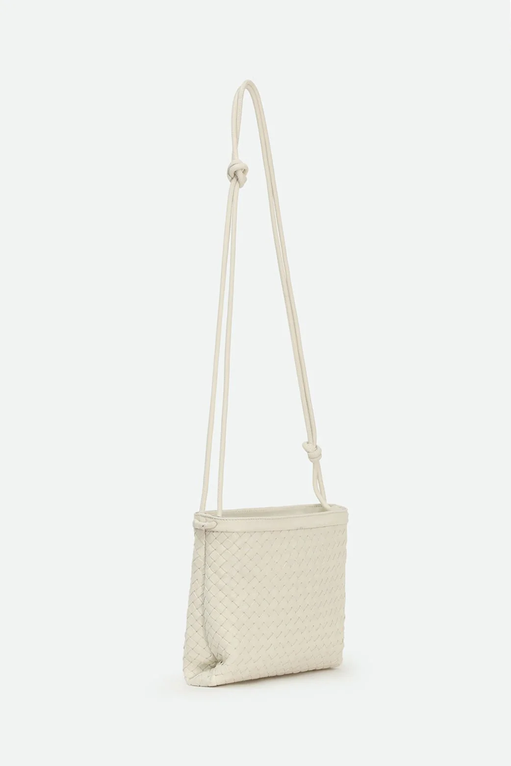 BELLIZZI BAG IN WOVEN ITALIAN LEATHER BUTTER WHITE - Image 3