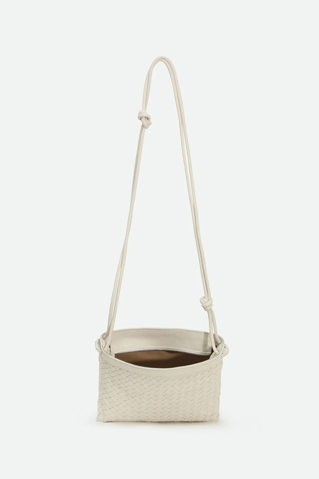 BELLIZZI BAG IN WOVEN ITALIAN LEATHER BUTTER WHITE - Image 5