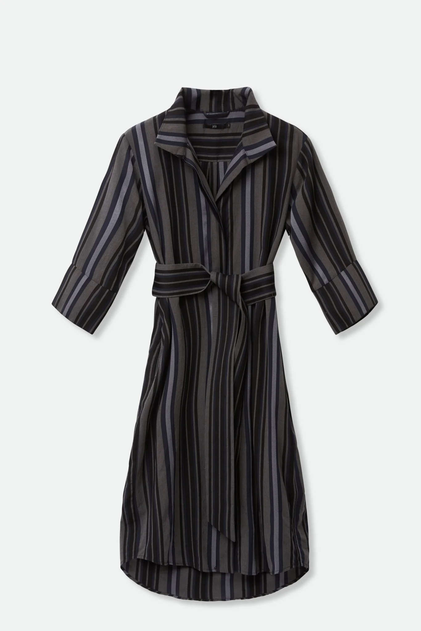 SOPHIE STRIPE WIDE CUFF SHIRTDRESS IN ITALIAN COTTON BLEND - Image 4
