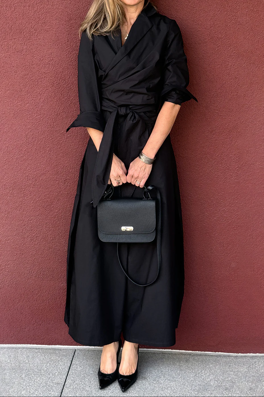 BEXLEY SHOULDER BAG IN ITALIAN LEATHER BLACK - Image 2