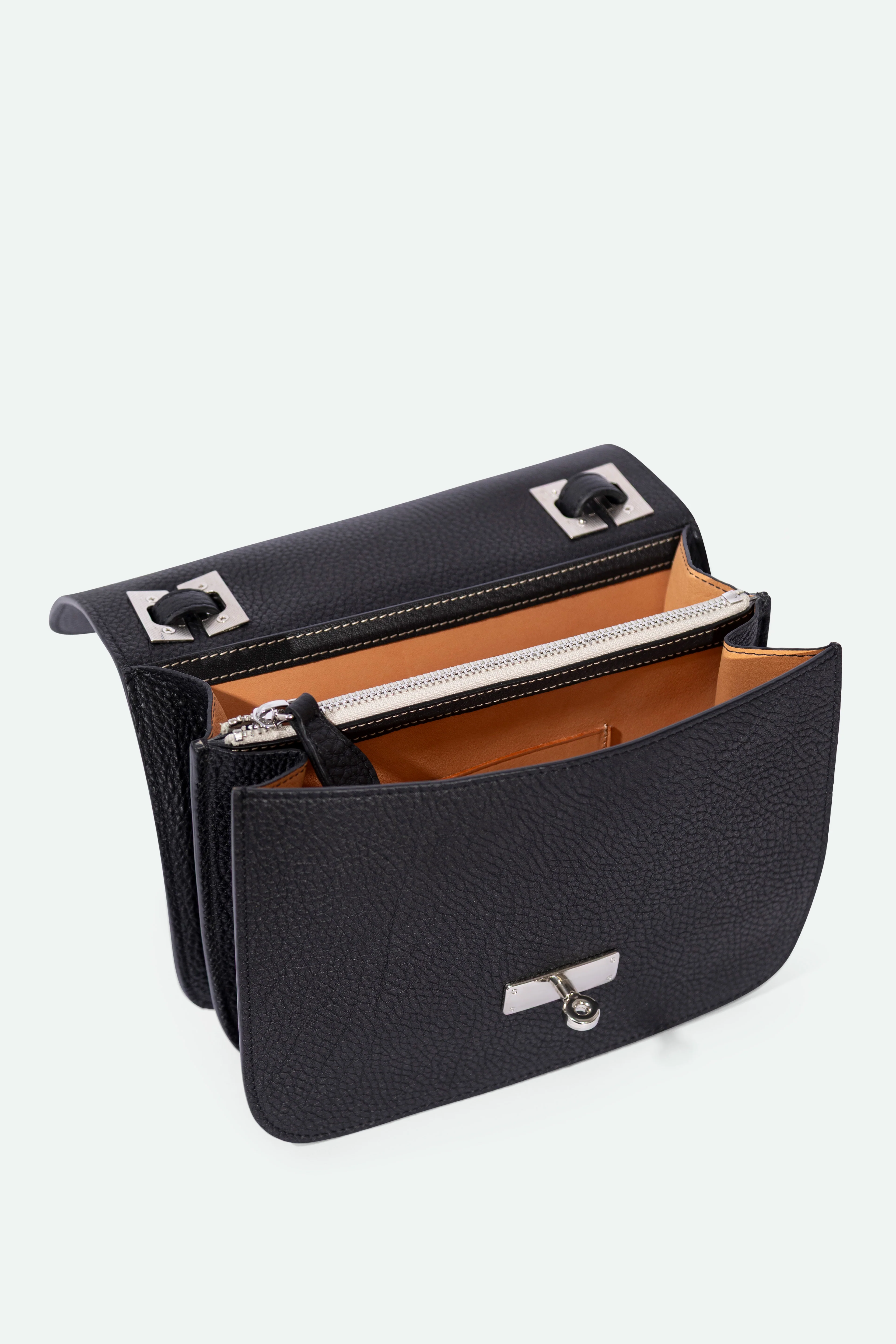 BEXLEY SHOULDER BAG IN ITALIAN LEATHER BLACK - Image 8
