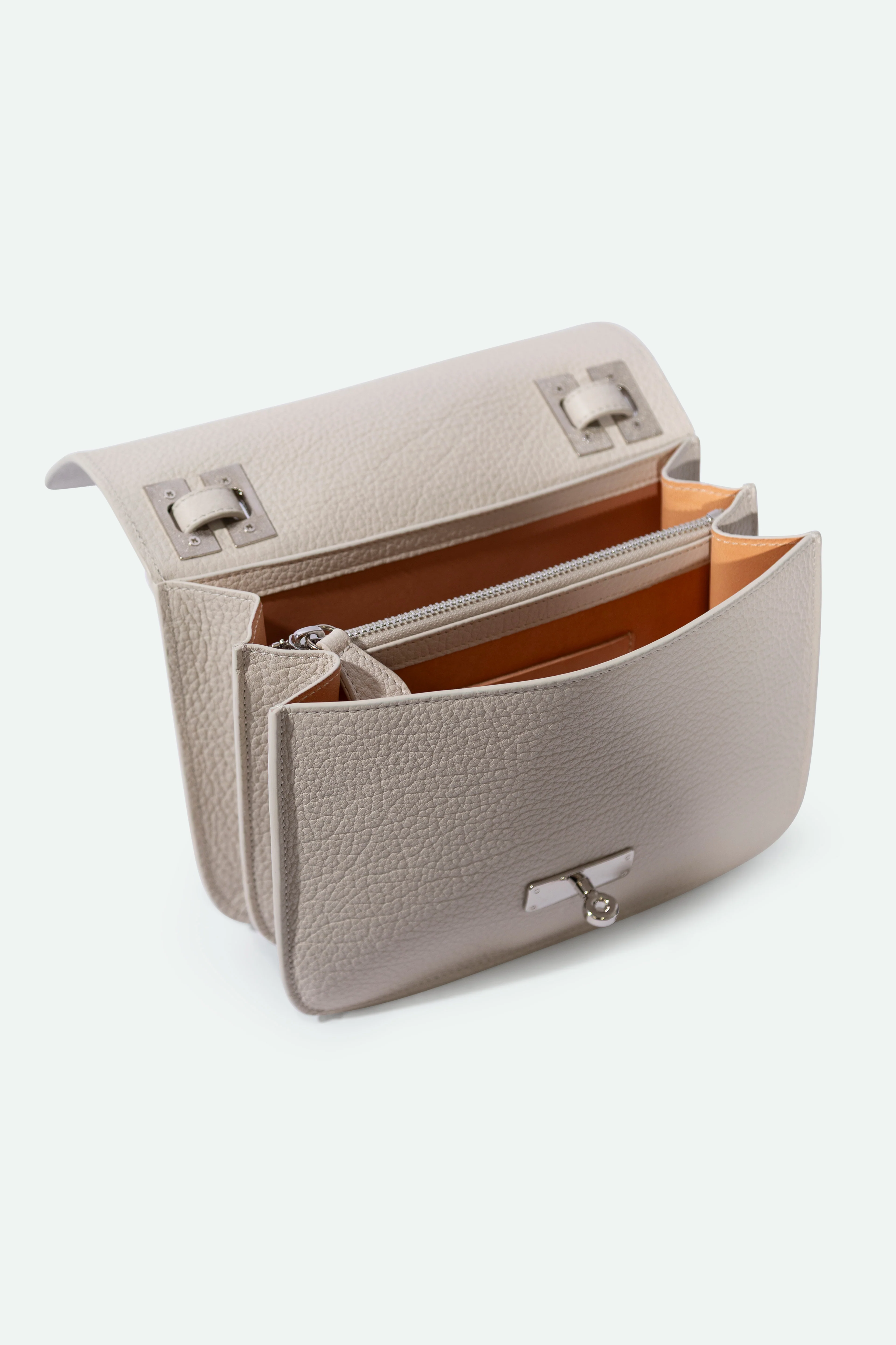 BEXLEY SHOULDER BAG IN ITALIAN LEATHER BUTTER WHITE - Image 5