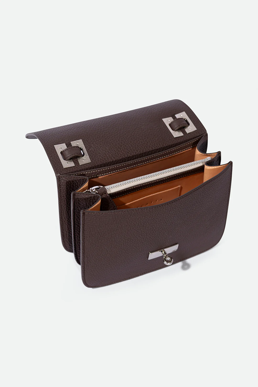 BEXLEY SHOULDER BAG IN ITALIAN LEATHER CHOCOLATE - Image 3