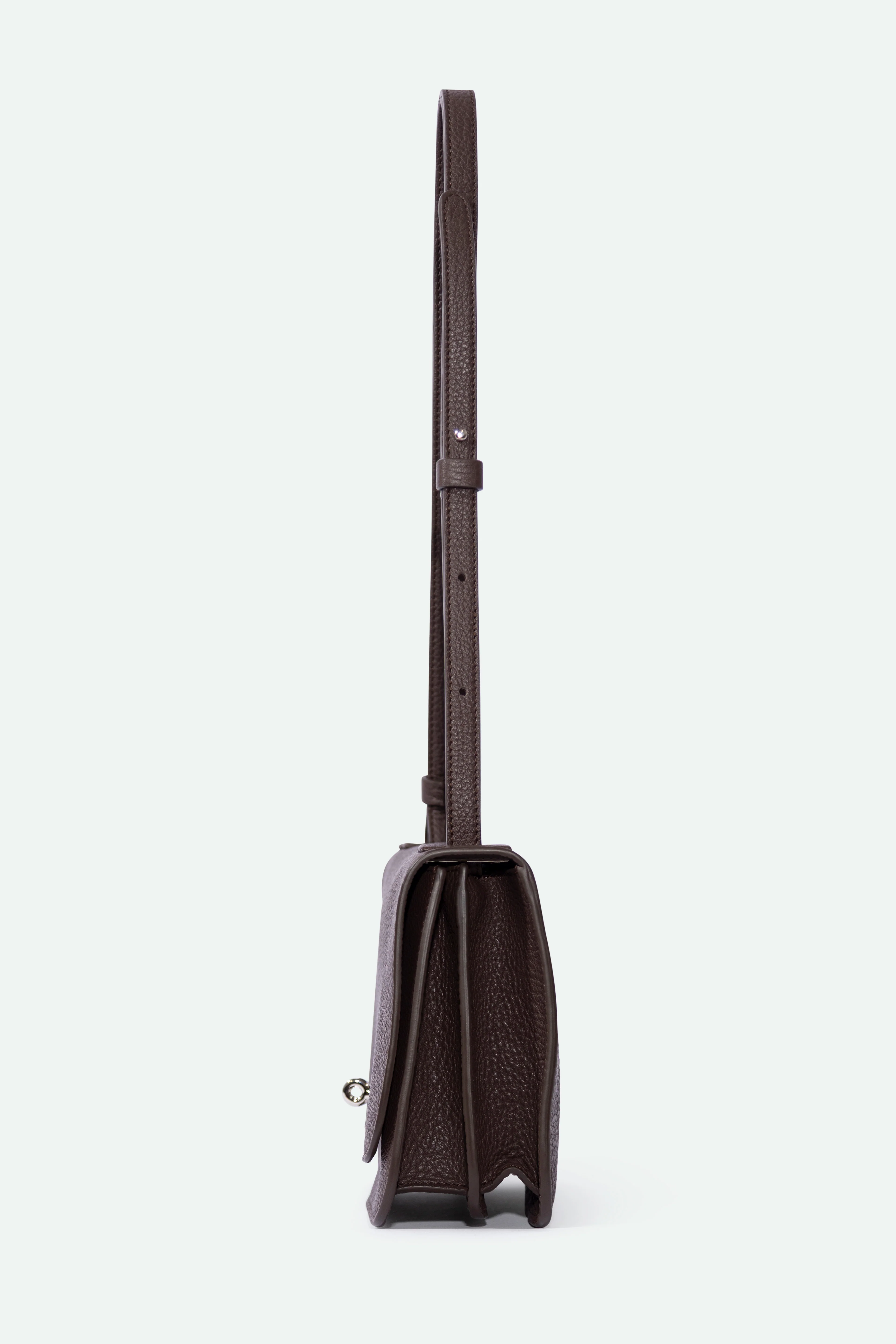 BEXLEY SHOULDER BAG IN ITALIAN LEATHER CHOCOLATE - Image 4