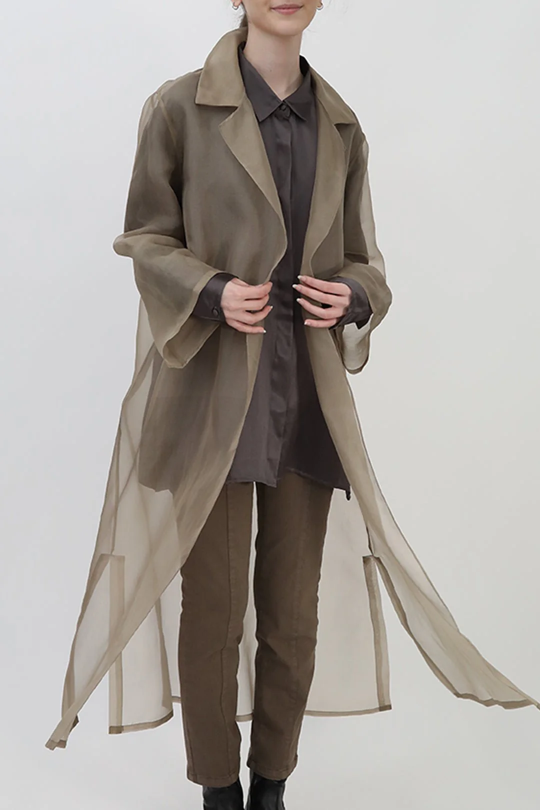 BLYTHE LONG DRESS JACKET IN SILK ORGANZA - Image 12