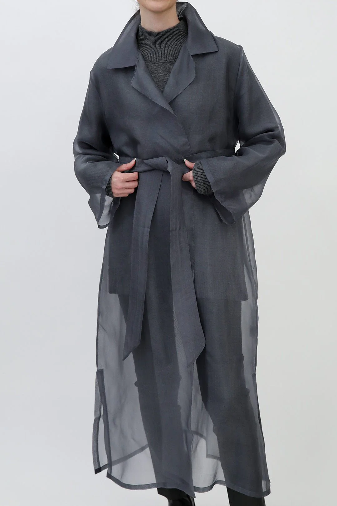 BLYTHE LONG DRESS JACKET IN SILK ORGANZA - Image 2