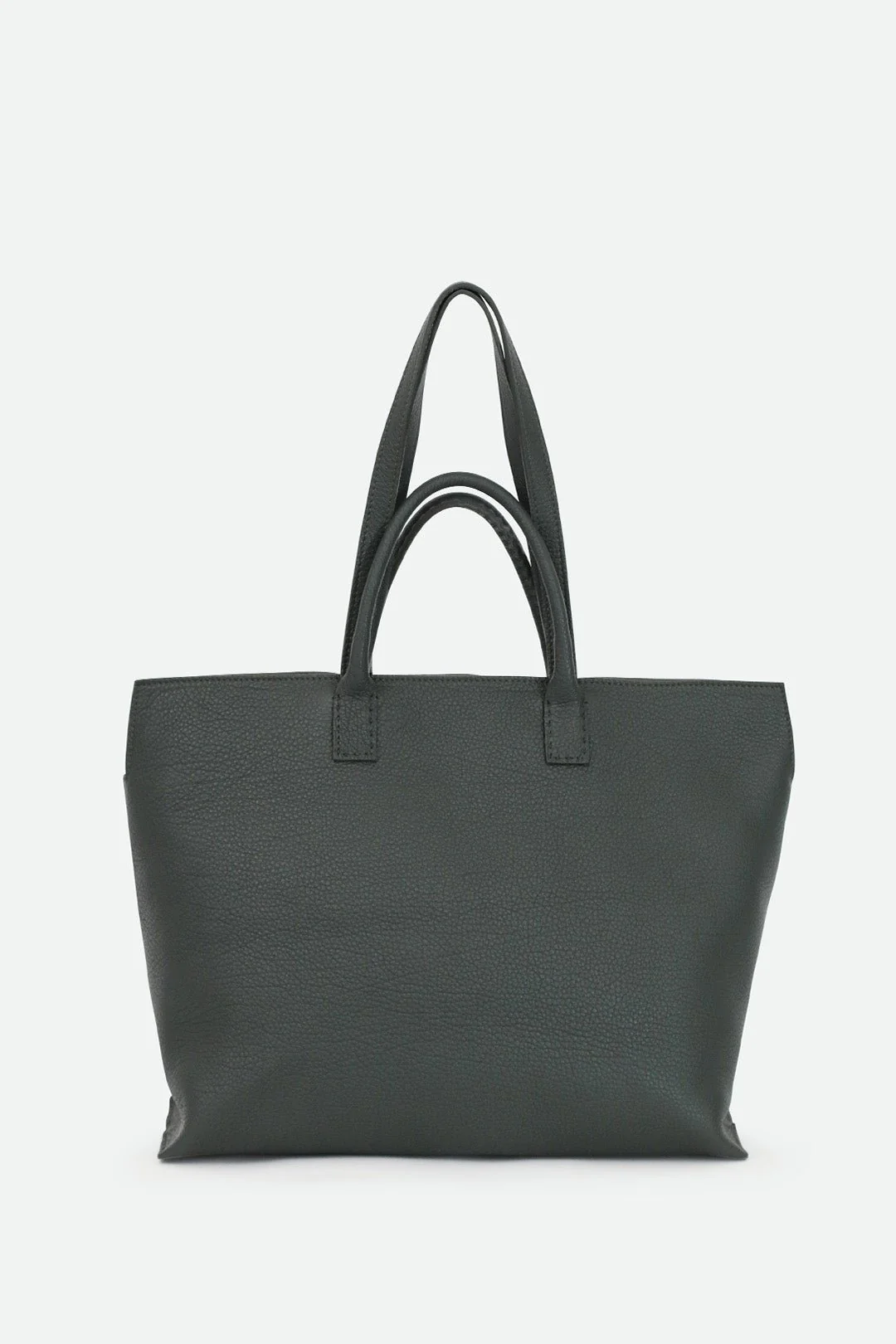 BOLZANO ITALIAN LEATHER LARGE HANDBAG FOREST GREEN