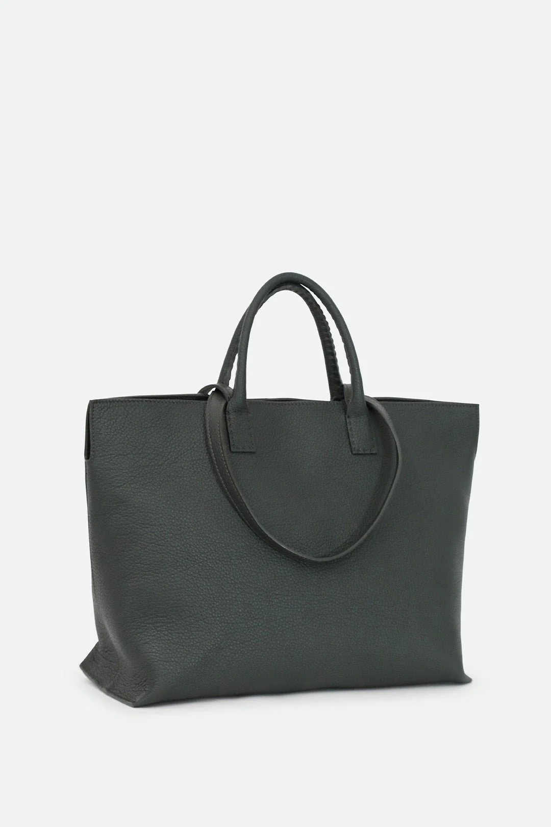 BOLZANO ITALIAN LEATHER LARGE HANDBAG FOREST GREEN - Image 2