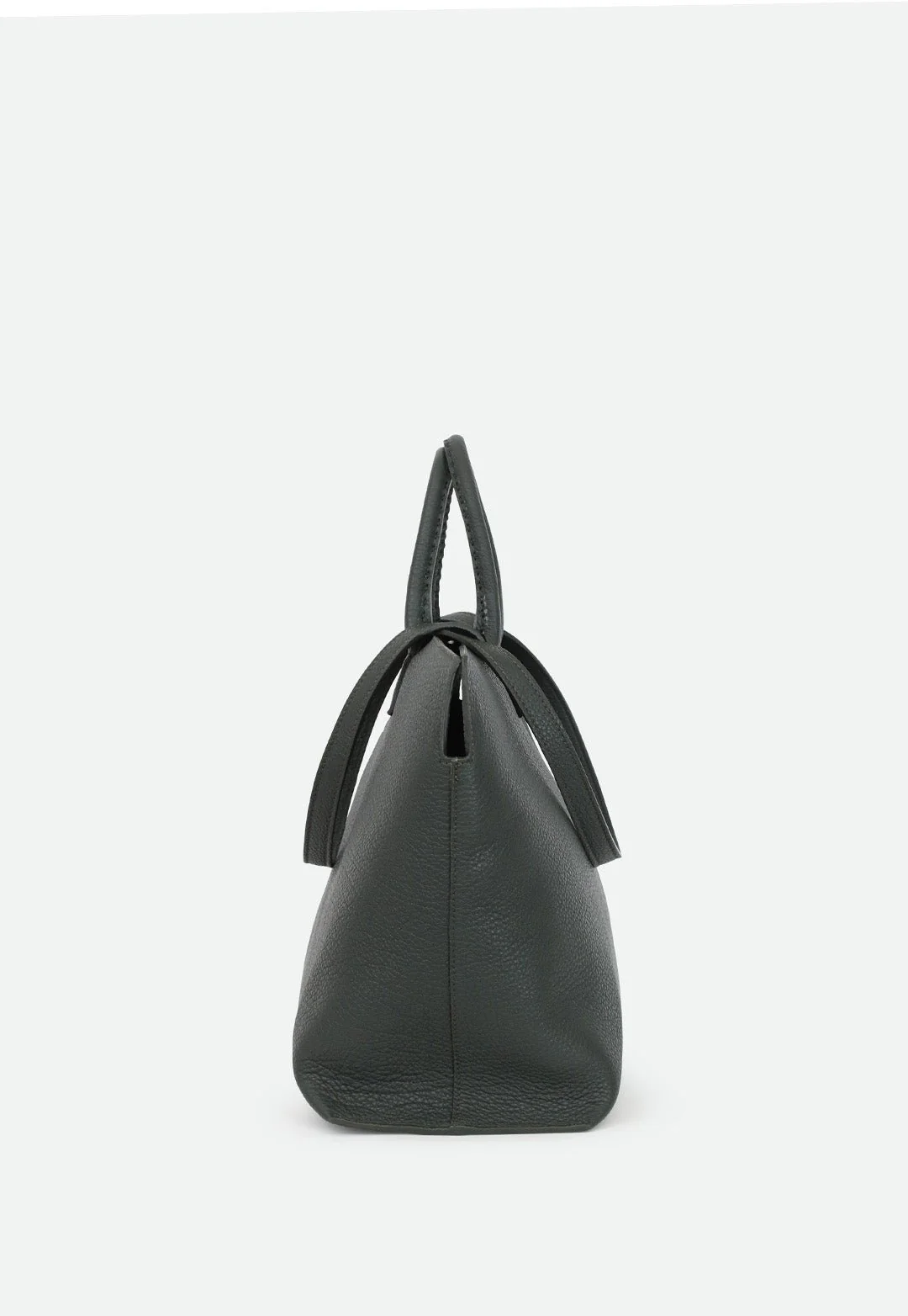 BOLZANO ITALIAN LEATHER LARGE HANDBAG FOREST GREEN - Image 3