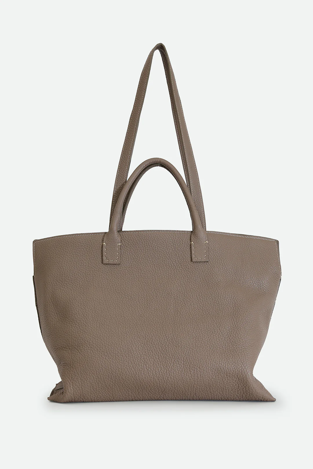 Bolzano Italian Leather Large Handbag Taupe - Image 3