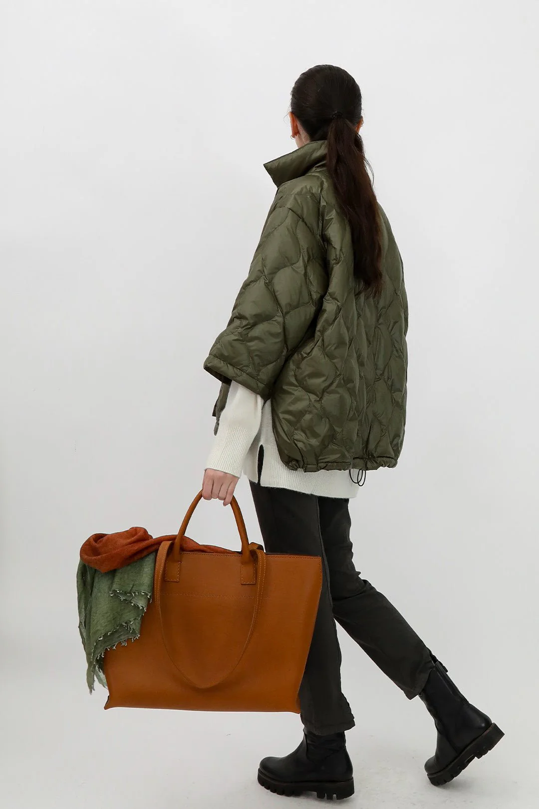 BOLZANO FRENCH BARENIA LEATHER TOTE IN NATURAL CUOIO - Image 2