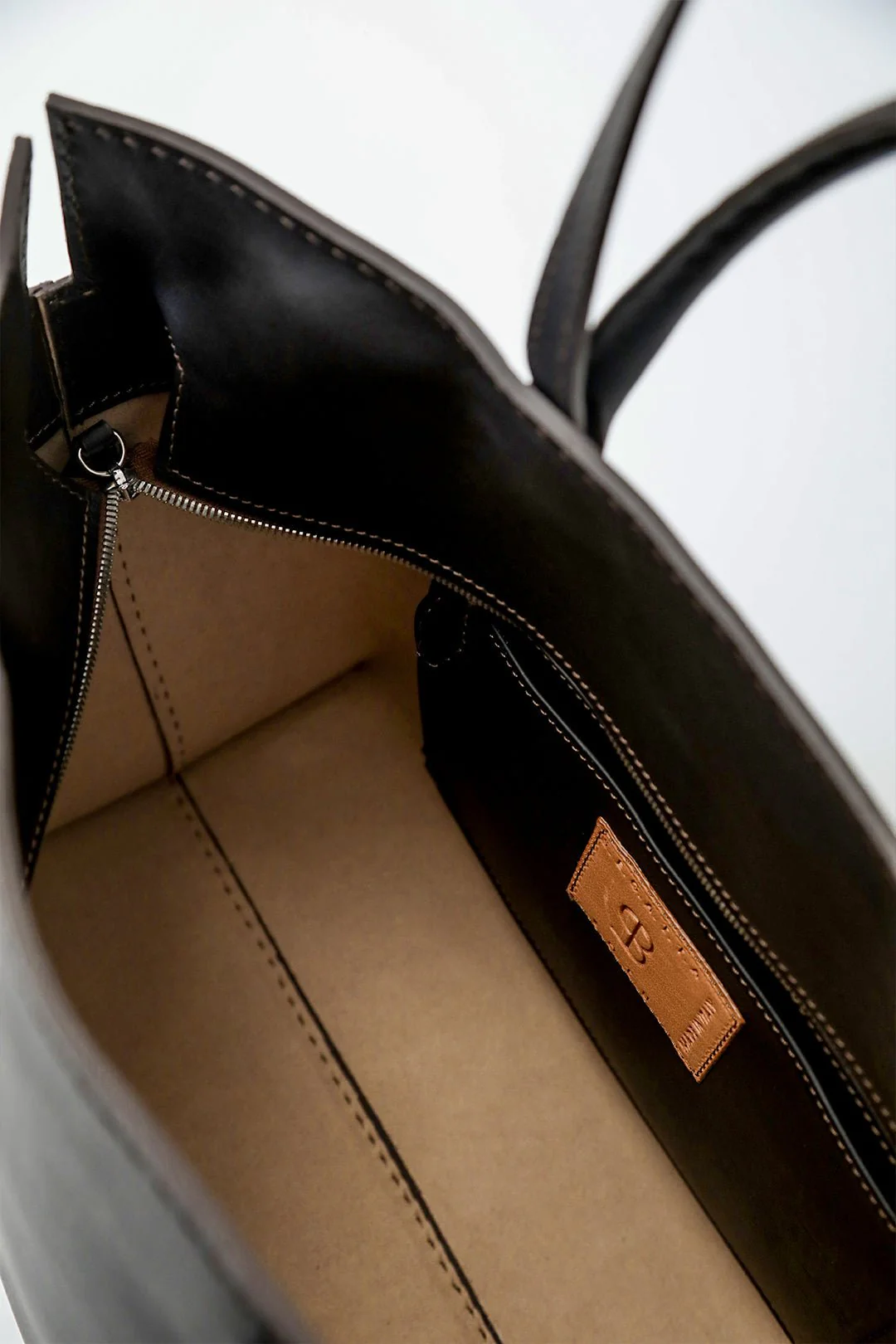 BOLZANO FRENCH BARENIA LEATHER TOTE IN NATURAL CUOIO - Image 5