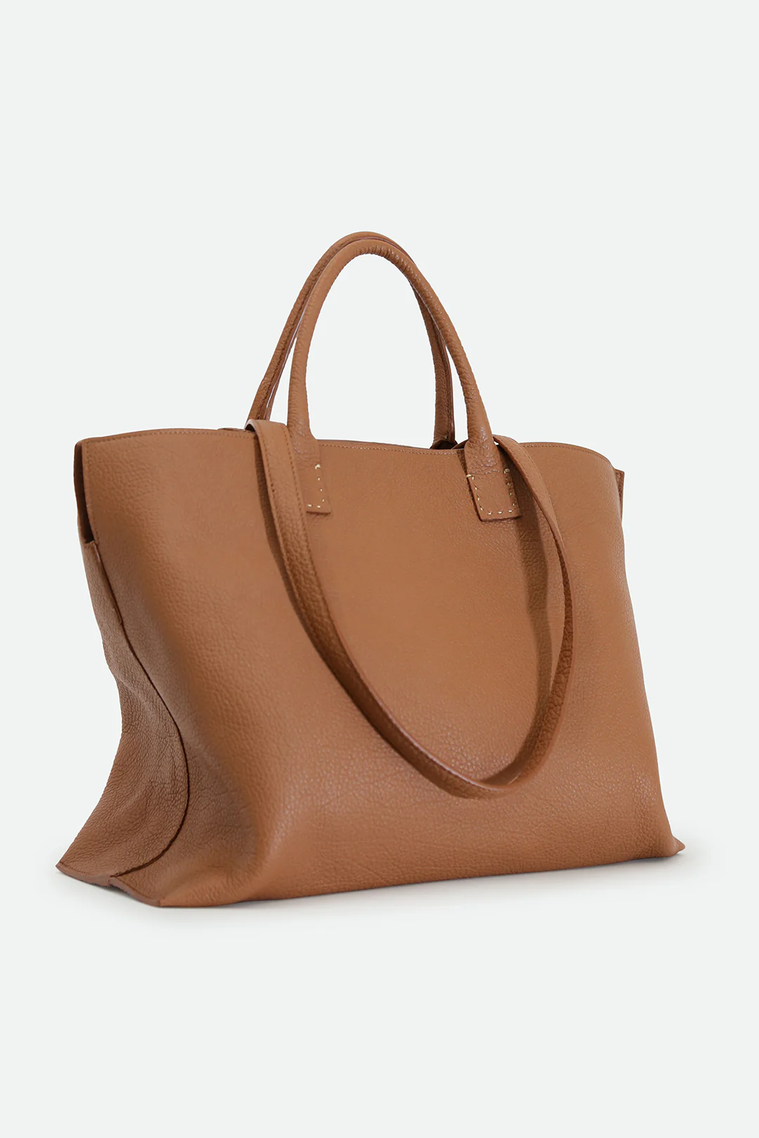 Bolzano Italian Leather Large Handbag Natural Cuoio - Image 2