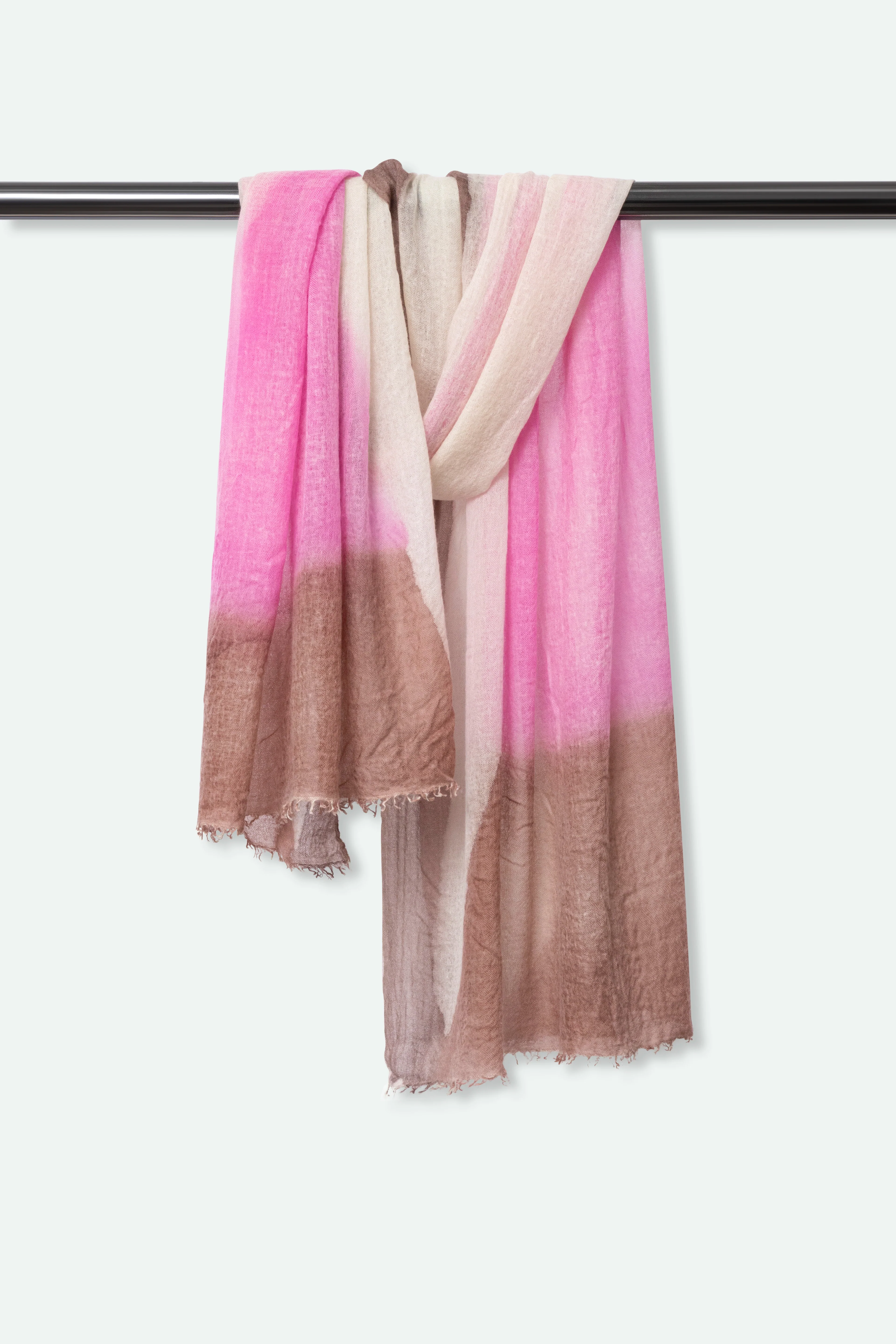 BOUGAINVILLA SCARF IN HAND DYED CASHMERE - Image 3