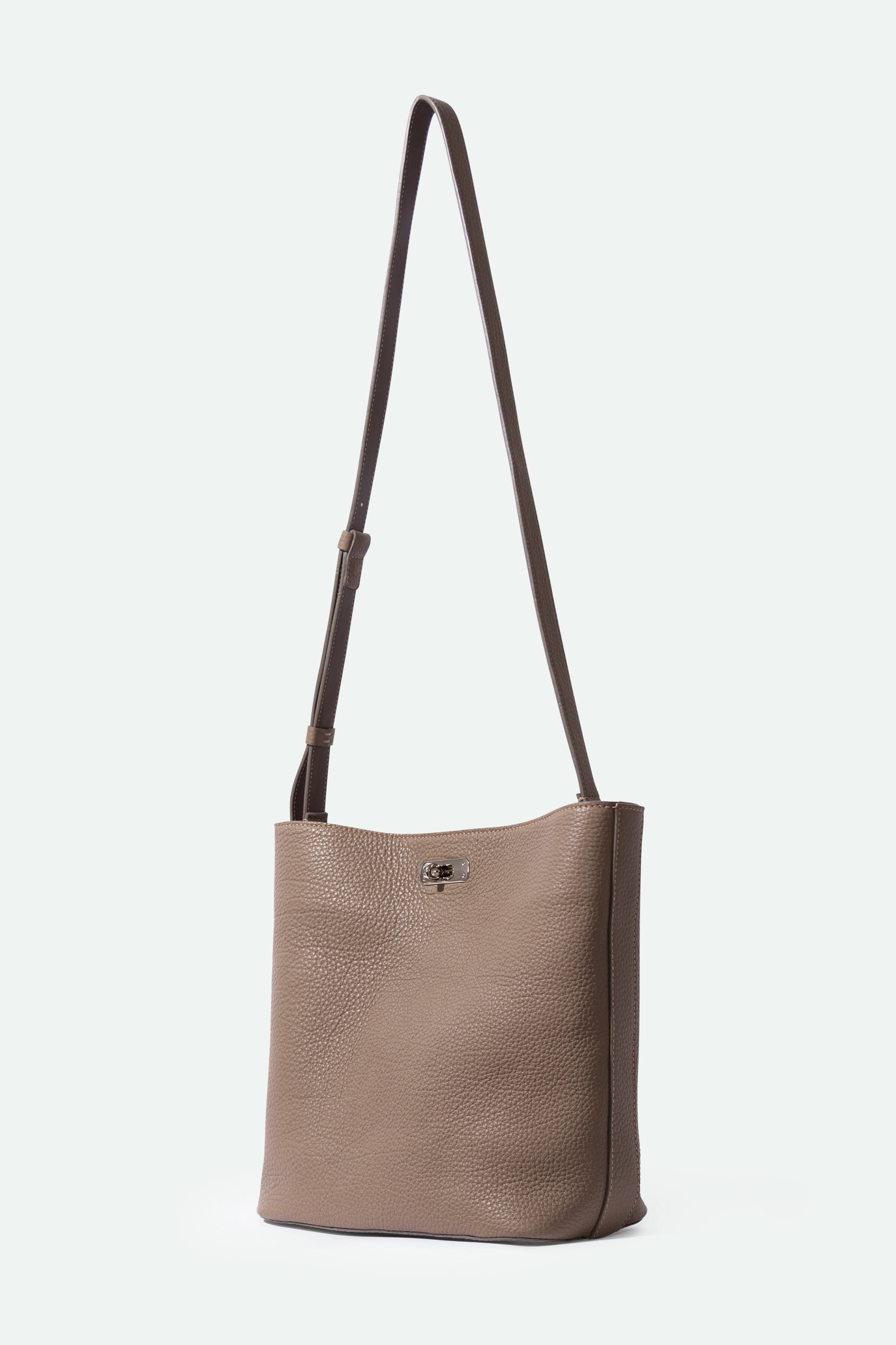 BRESCIA BAG IN ITALIAN LEATHER TAUPE - Image 2
