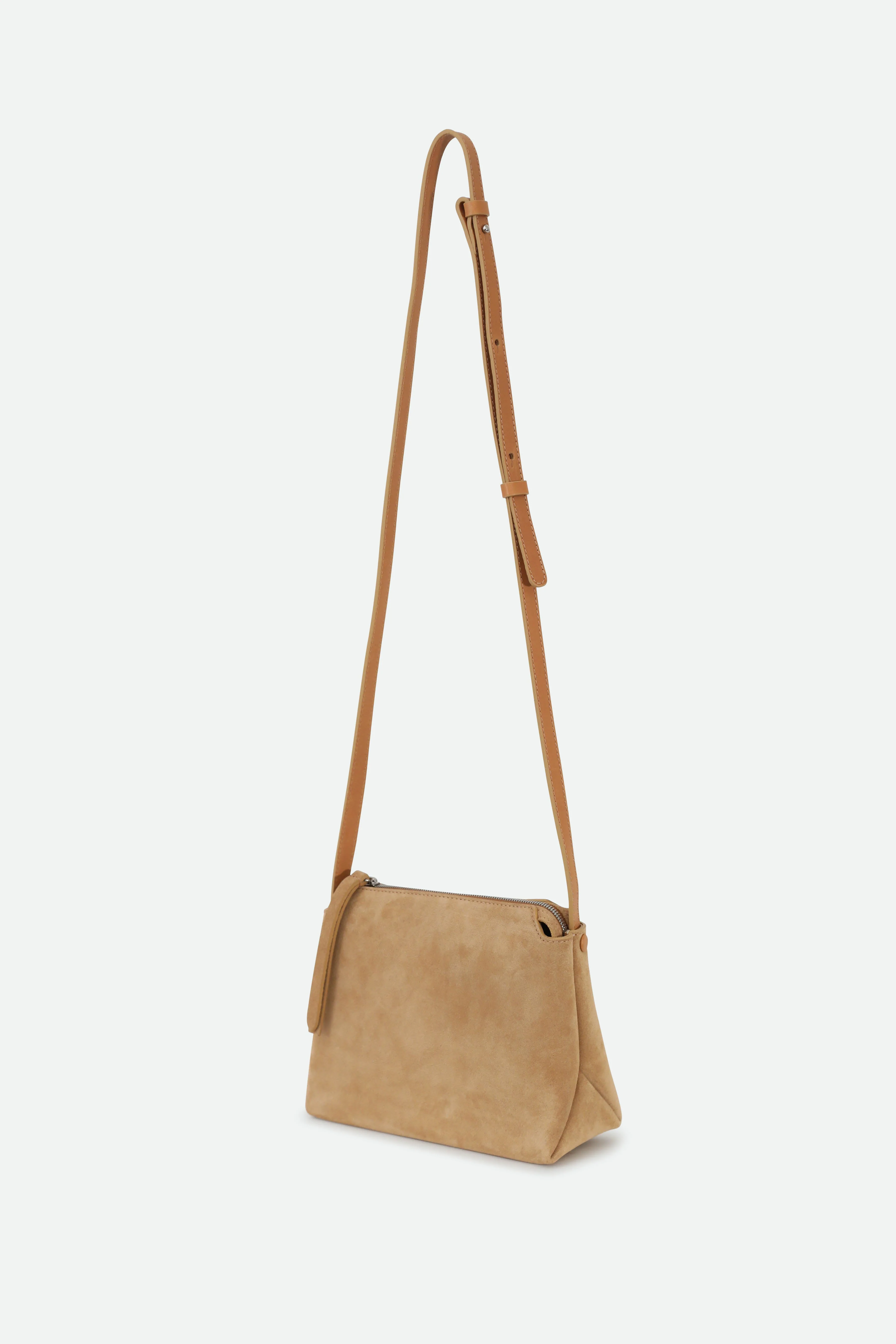 BRIDGET CROSSBODY SUEDE BAG IN COGNAC - Image 2