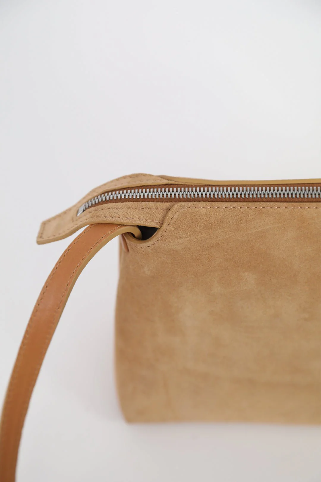 BRIDGET CROSSBODY SUEDE BAG IN COGNAC - Image 3