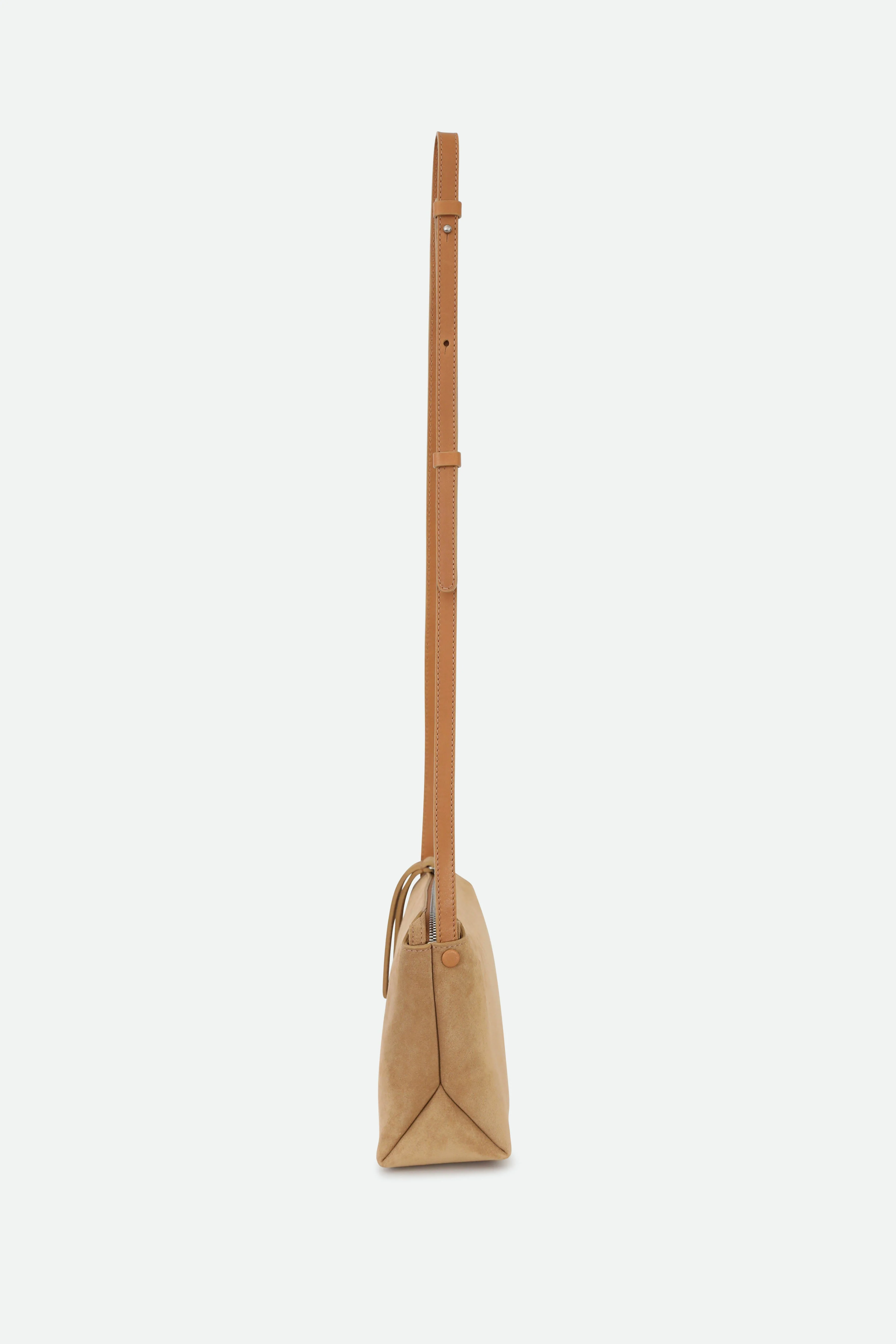 BRIDGET CROSSBODY SUEDE BAG IN COGNAC - Image 4