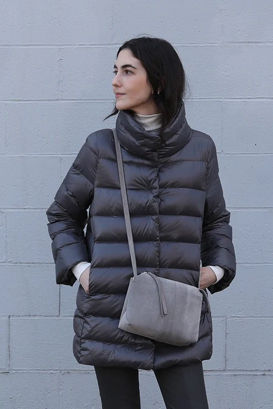 BRIDGET CROSSBODY SUEDE BAG IN GREY - Image 3