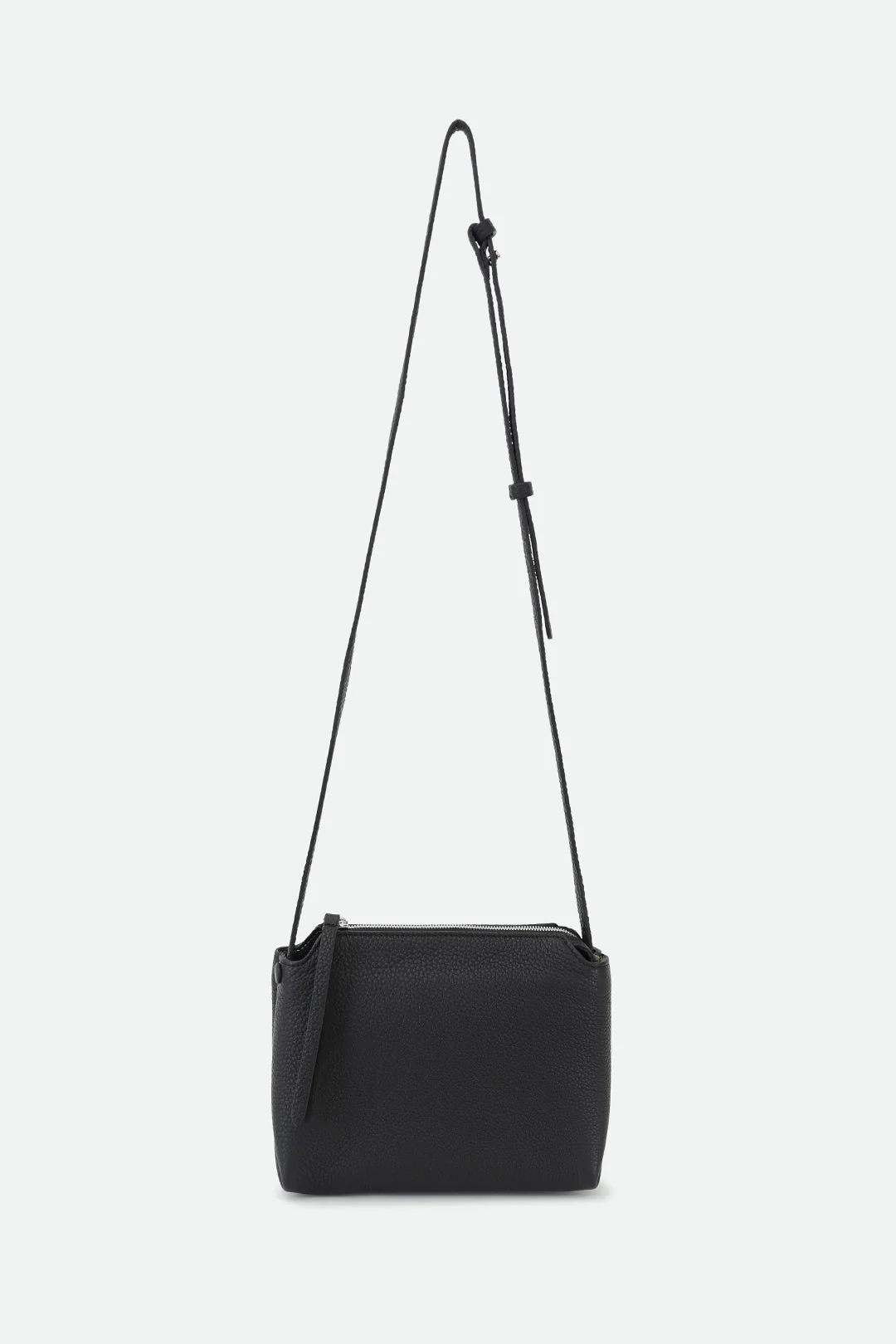 BRIDGET ITALIAN LEATHER CROSSBODY BAG IN BLACK - Image 2
