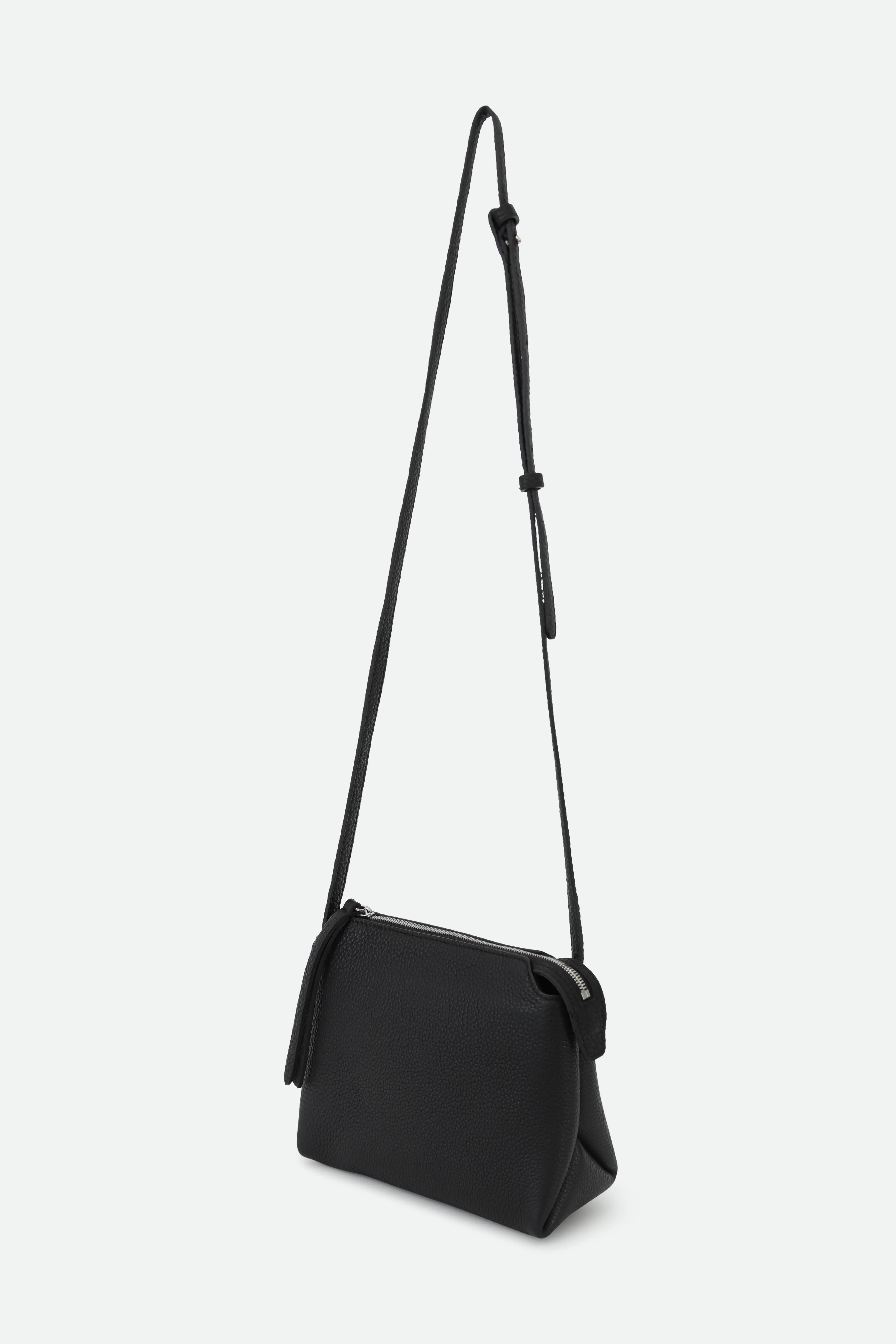 BRIDGET ITALIAN LEATHER CROSSBODY BAG IN BLACK - Image 5