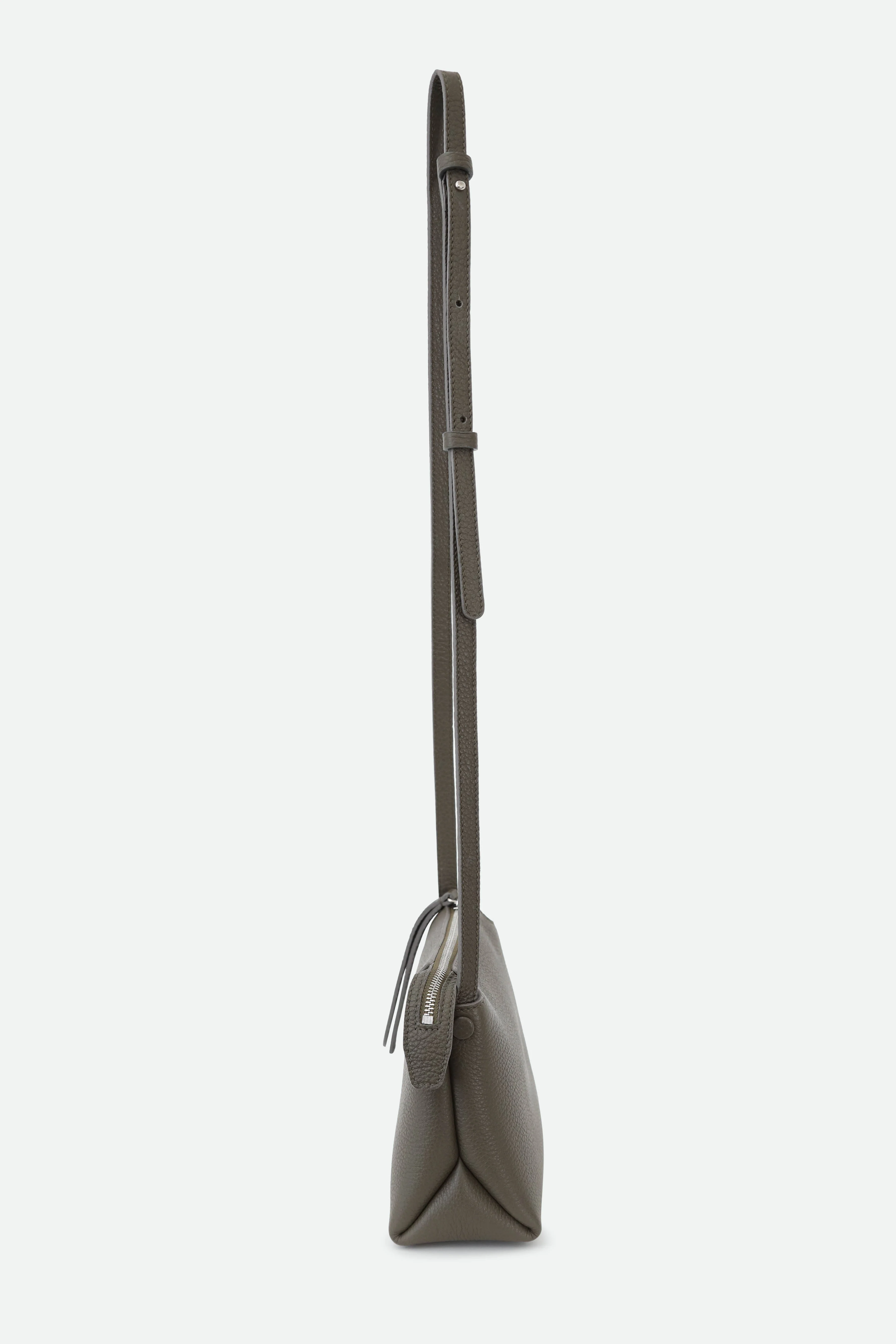 BRIDGET ITALIAN LEATHER CROSSBODY BAG IN OLIVE - Image 5